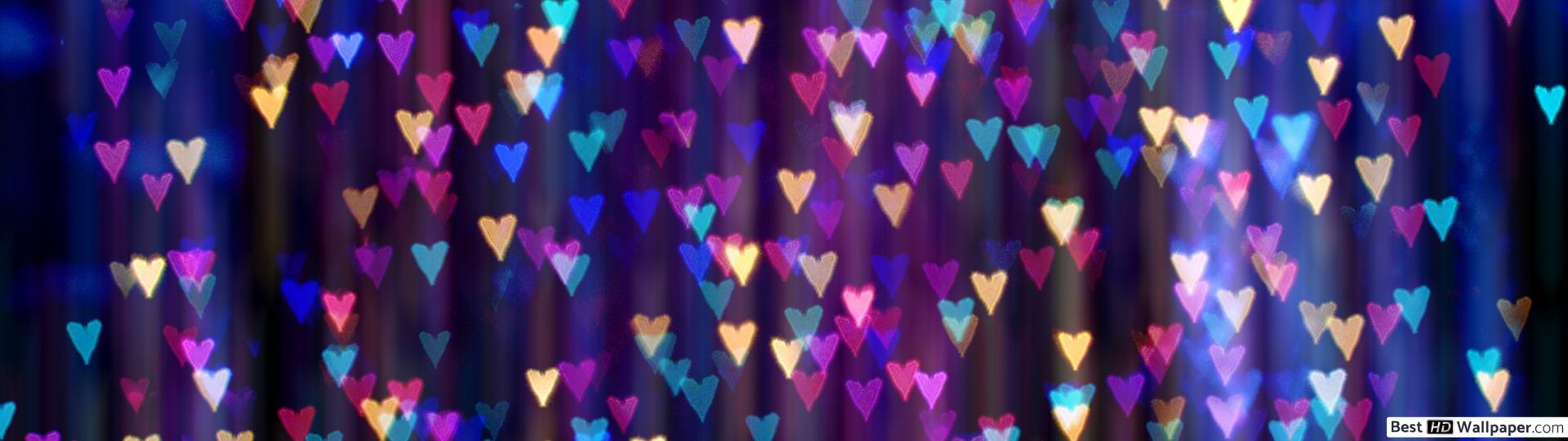 Valentine's day heart bokeh lights HD wallpaper download