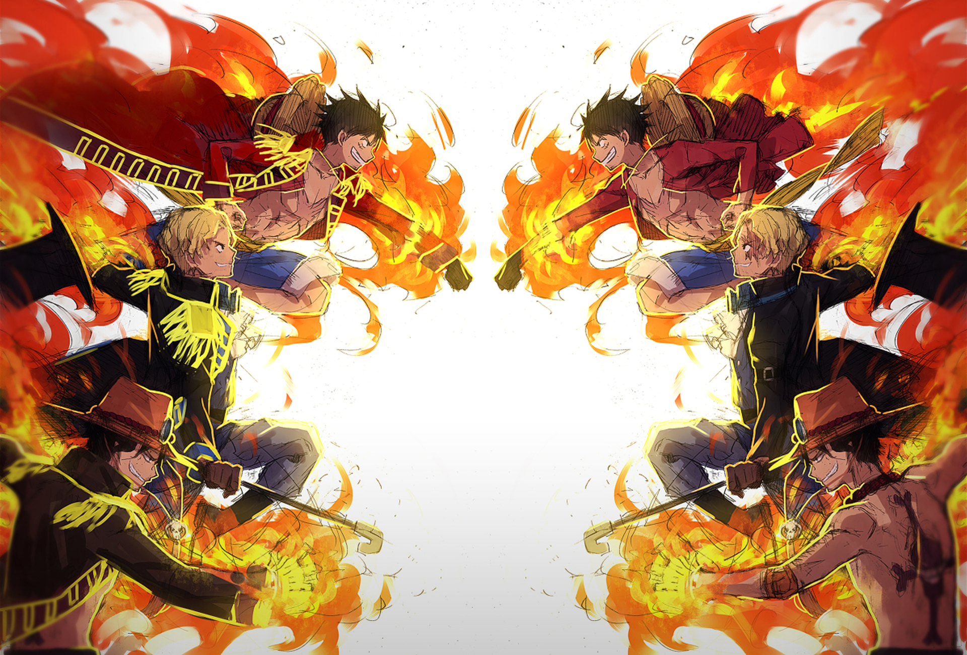 Sabo (One Piece), Monkey D. Luffy, One Piece, Portgas D. Ace wallpaper HD Wallpaper