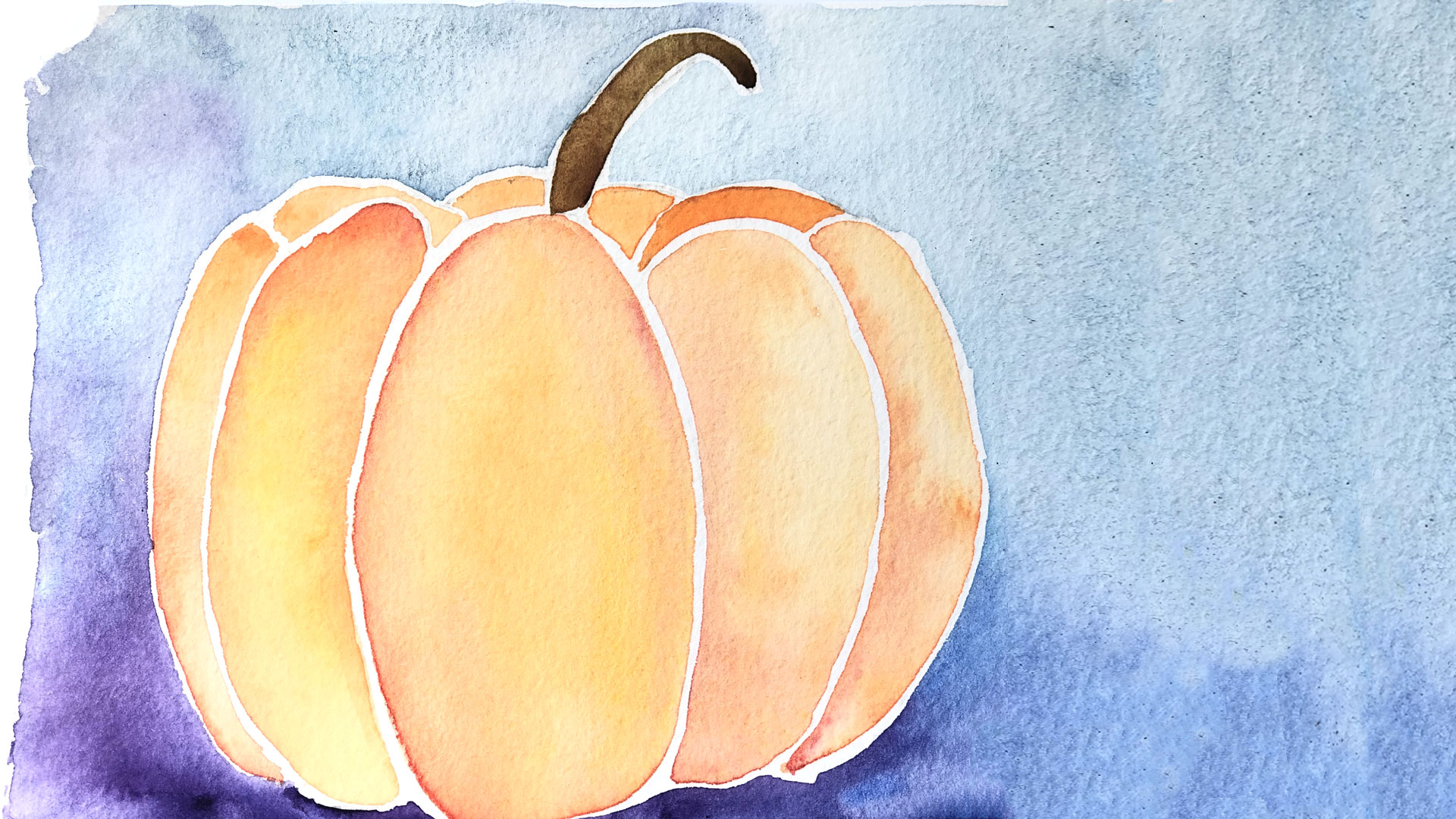 Autumn Pumpkin Digital Wallpaper. Olive Blossom Designs