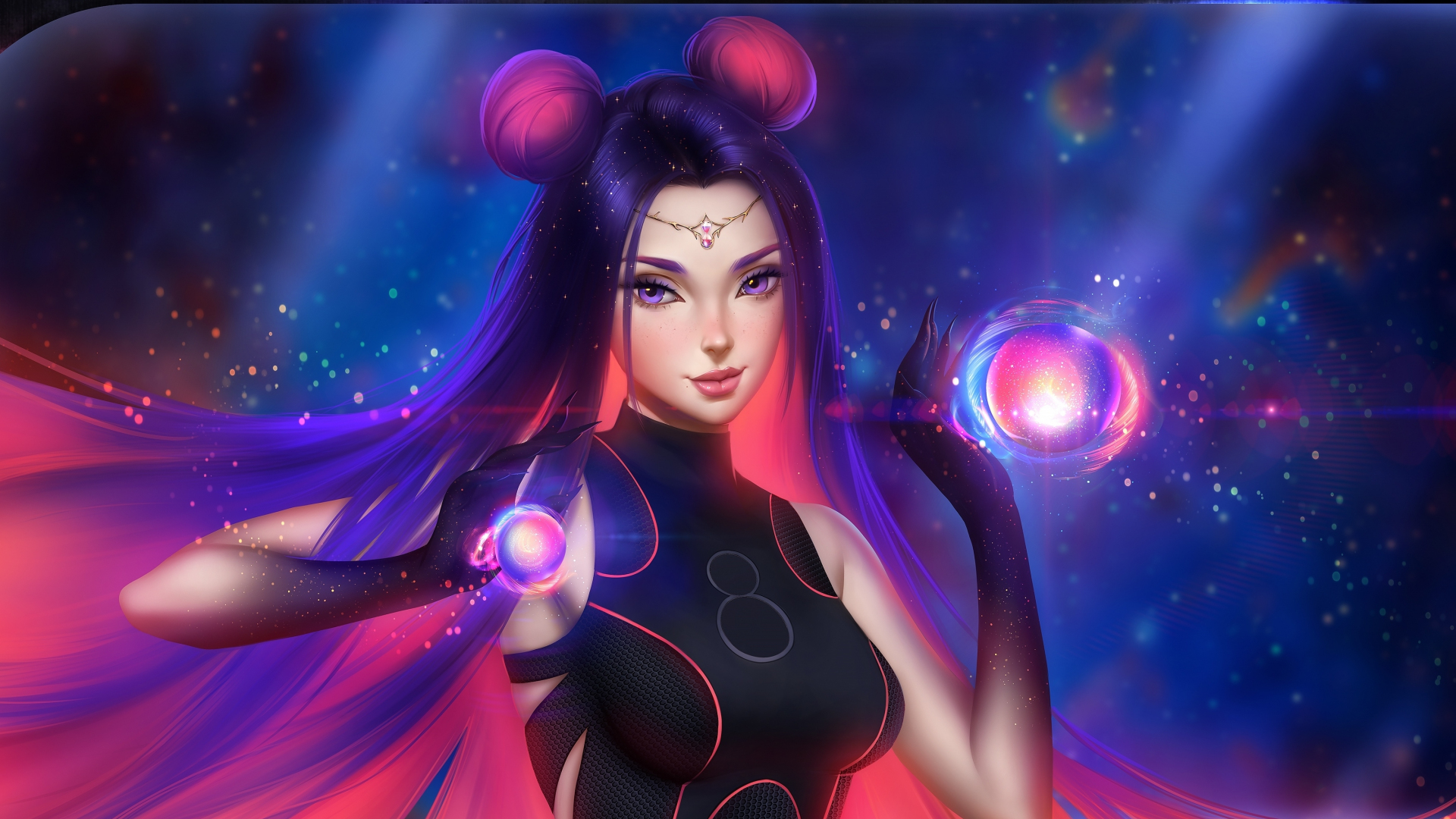 Download 1920x1080 wallpaper magic, fantasy, woman magican, art, full hd, hdtv, fhd, 1080p, 1920x1080 HD image, background, 22894