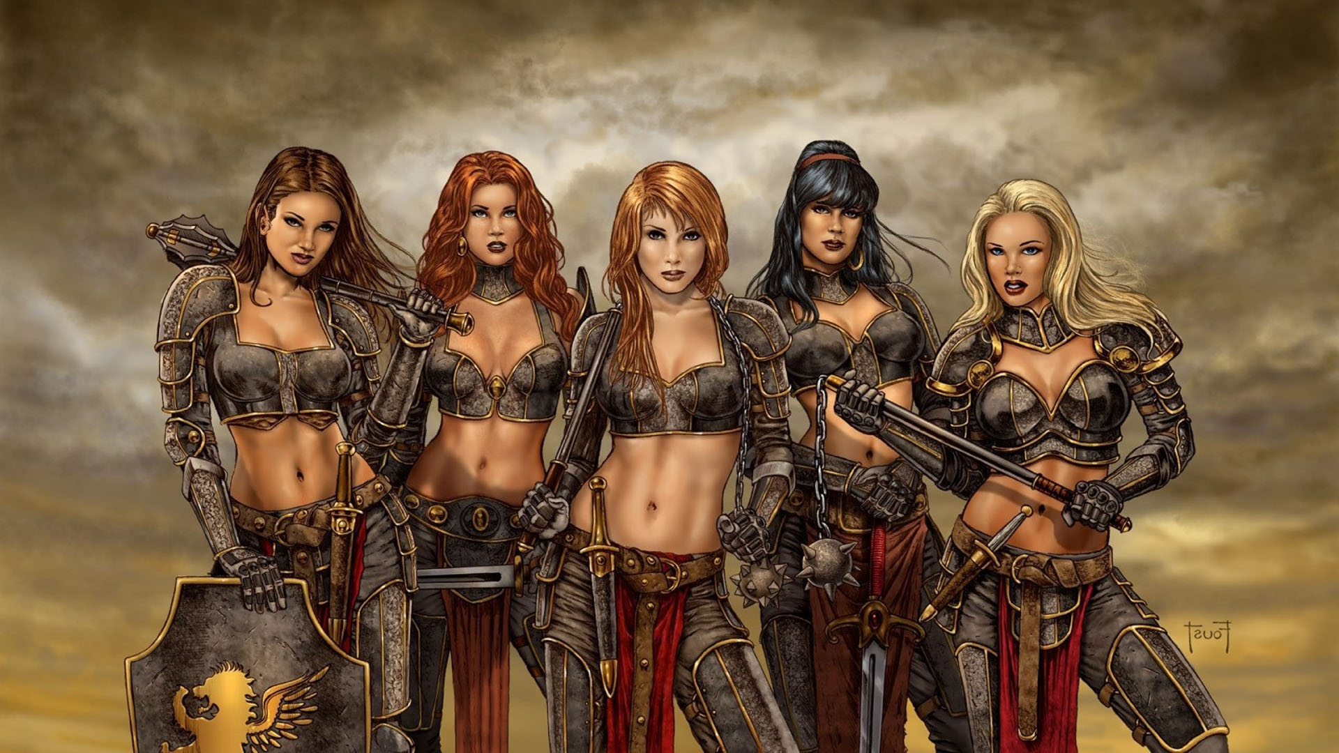 Amazons Women Warrior fantasy art 4k ultra HD wallpaper for high resolution computer and laptop, Wallpaper13.com