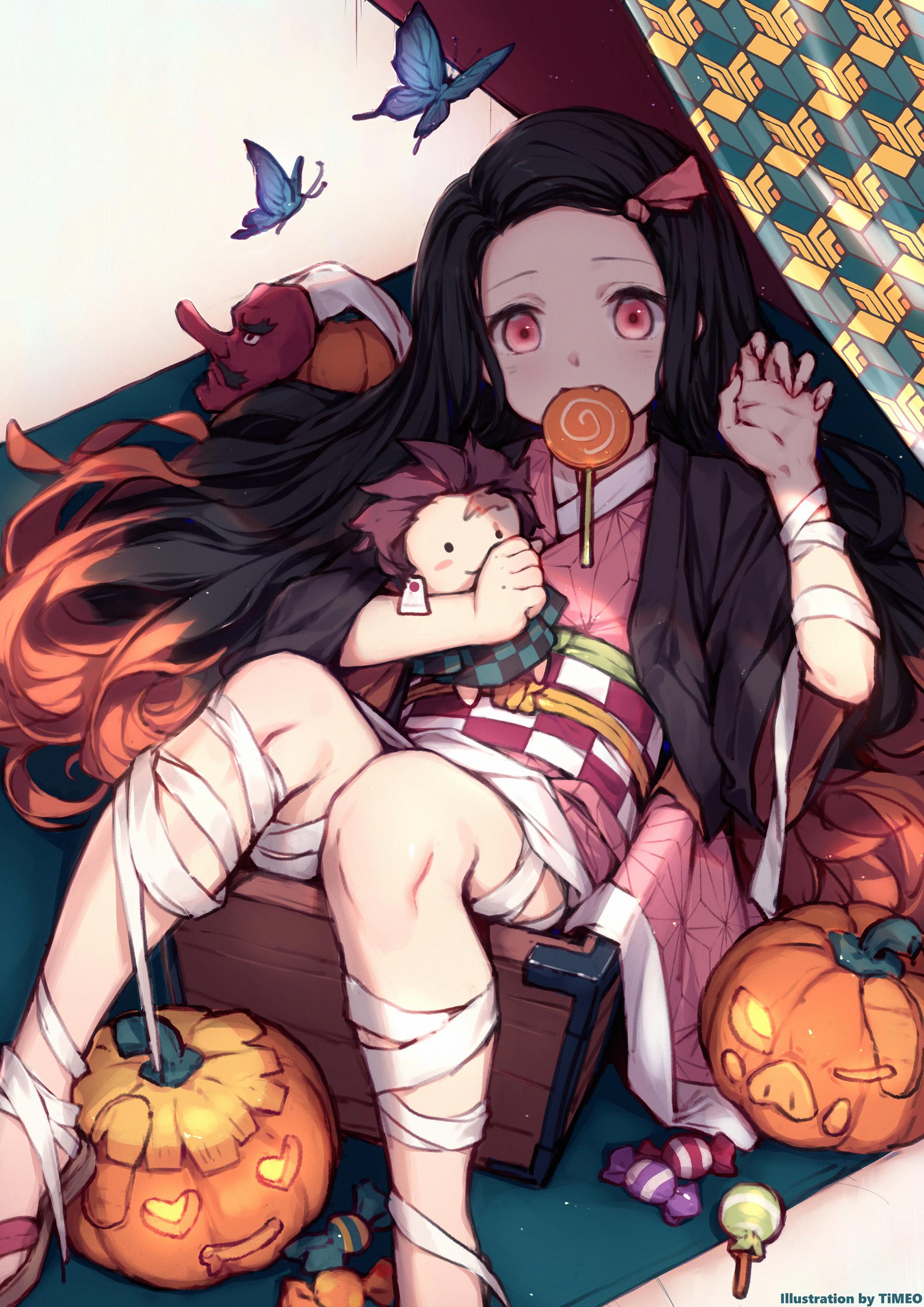 Nezuko on Halloween day [Demon Slayer: Kimetsu no Yaiba]: awwnime