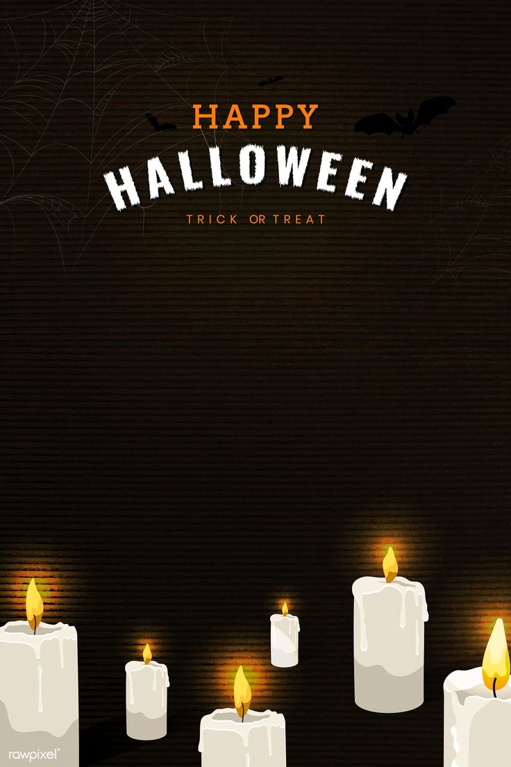 Happy Halloween candle elements on black background vector. free image by rawpixel.com / Aew. Happy halloween, Halloween candles, Vector free