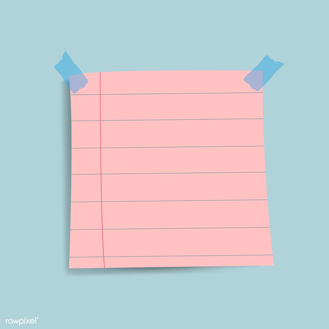 Blank pink reminder paper note vector. free image / Chayanit. Note paper, Vector free, Sticky notes