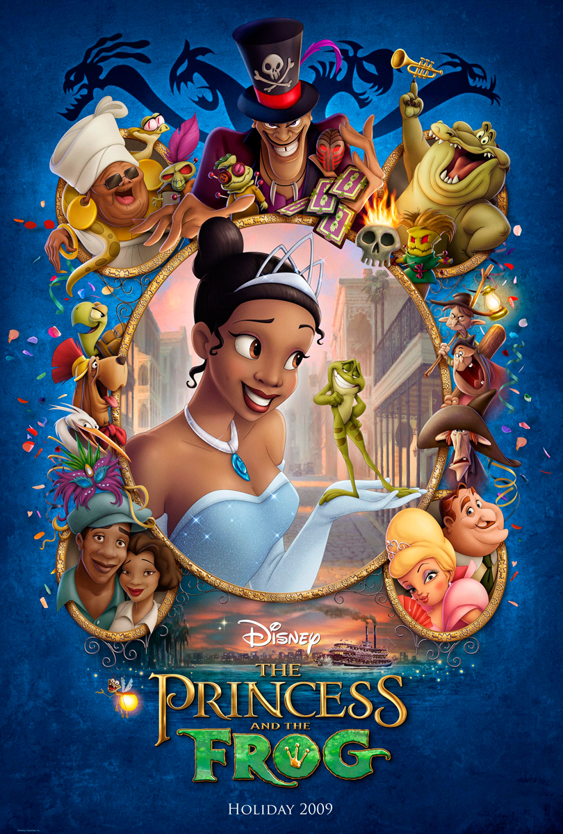 Movie Poster From The Disney Movie Princess And The The Characters In Princess And The Frog