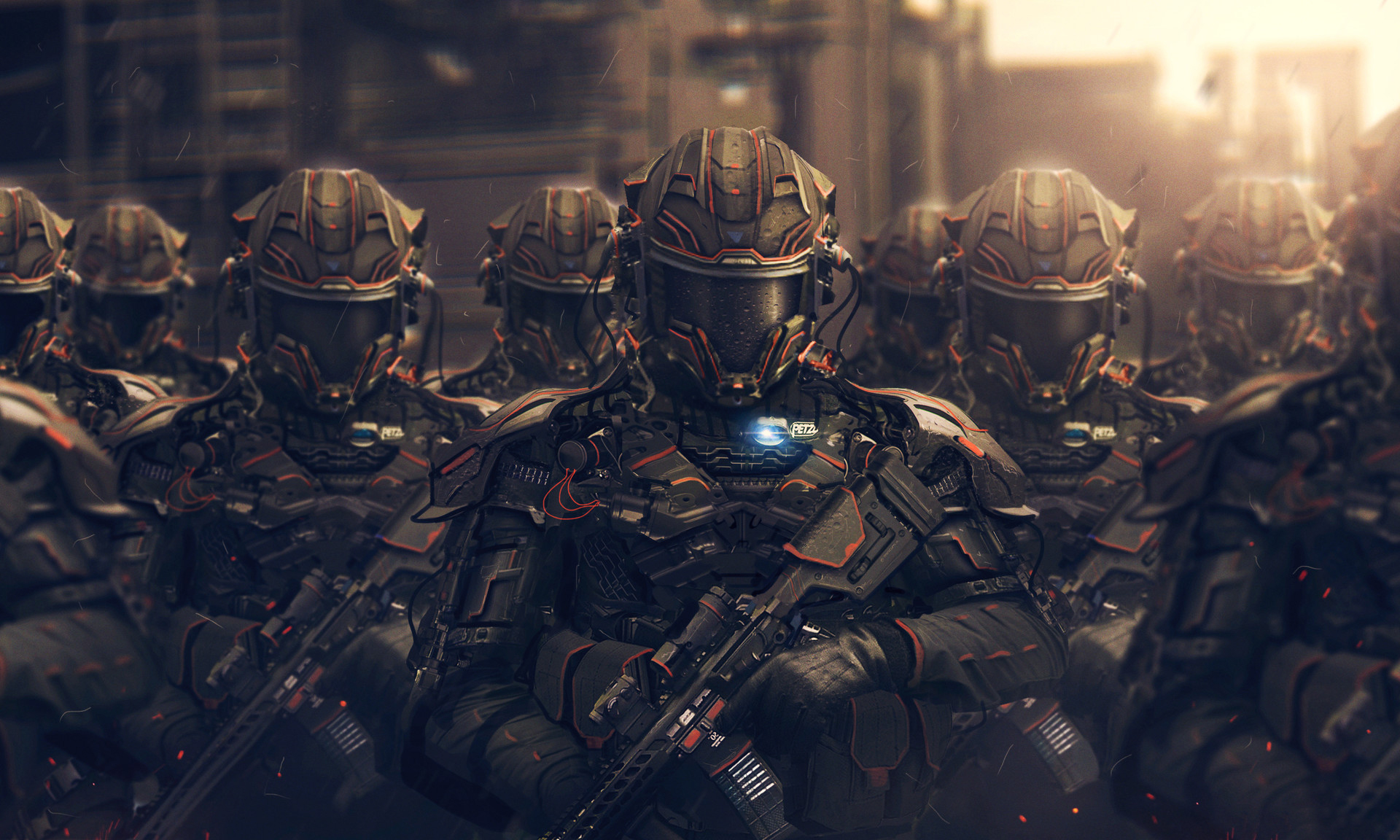 1920x1152 Futuristic, Military, Sci Fi, Soldier. Mocah HD Wallpaper