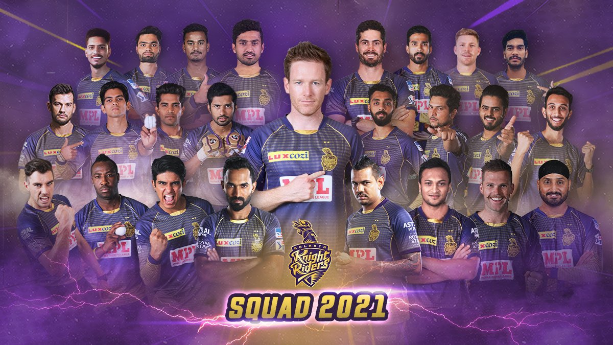 KolkataKnightRiders Purple and Gold Knights of #IPL2021