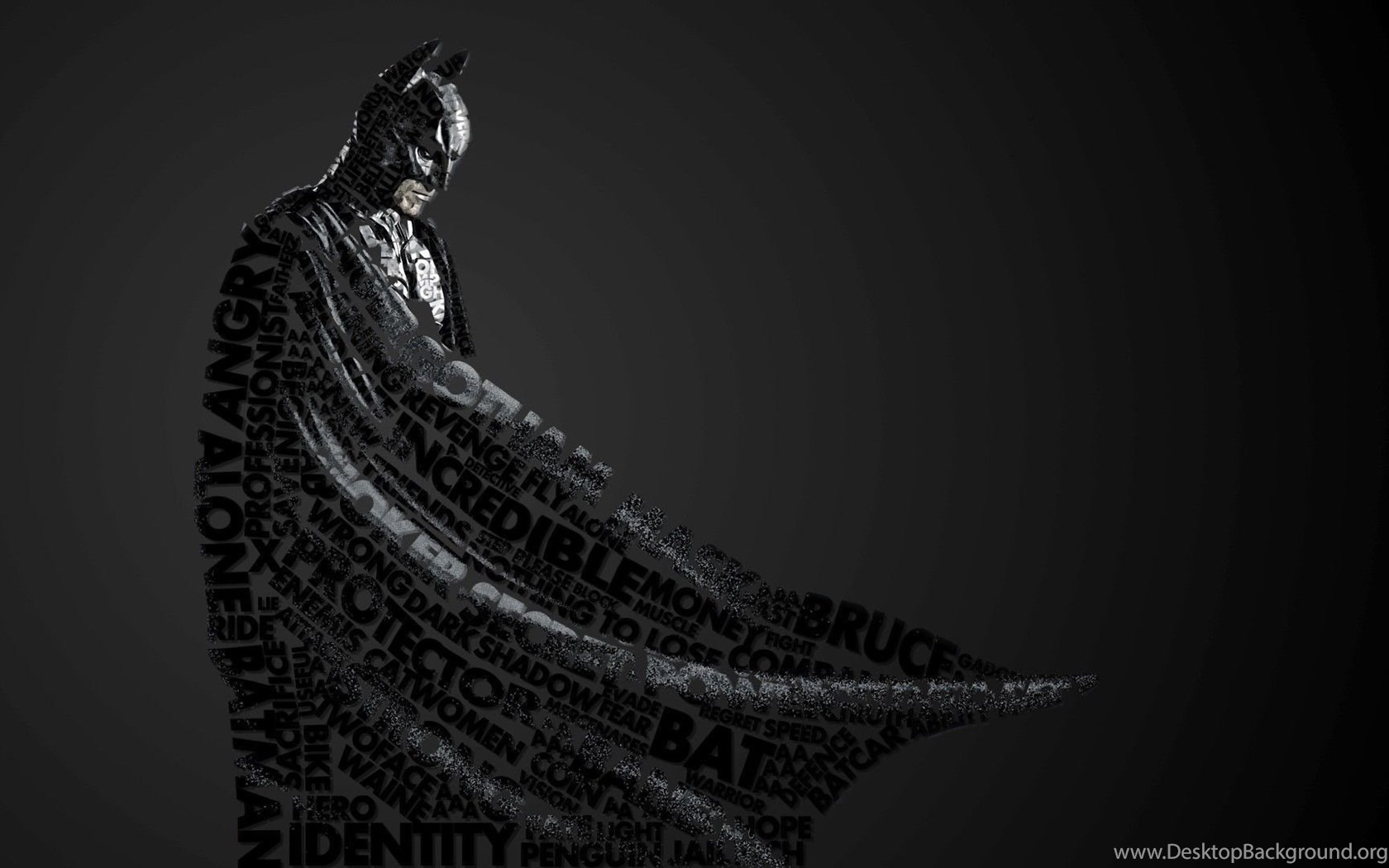 Batman Typography Dark Knight Comics Comic Superhero Wallpaper. Desktop Background