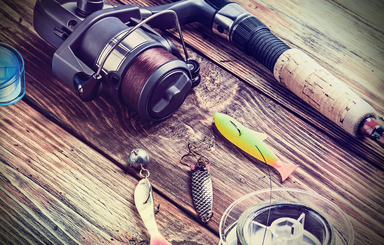 Wallpaper wood, fishing rod, hook, fishing equipment image for desktop, section стиль