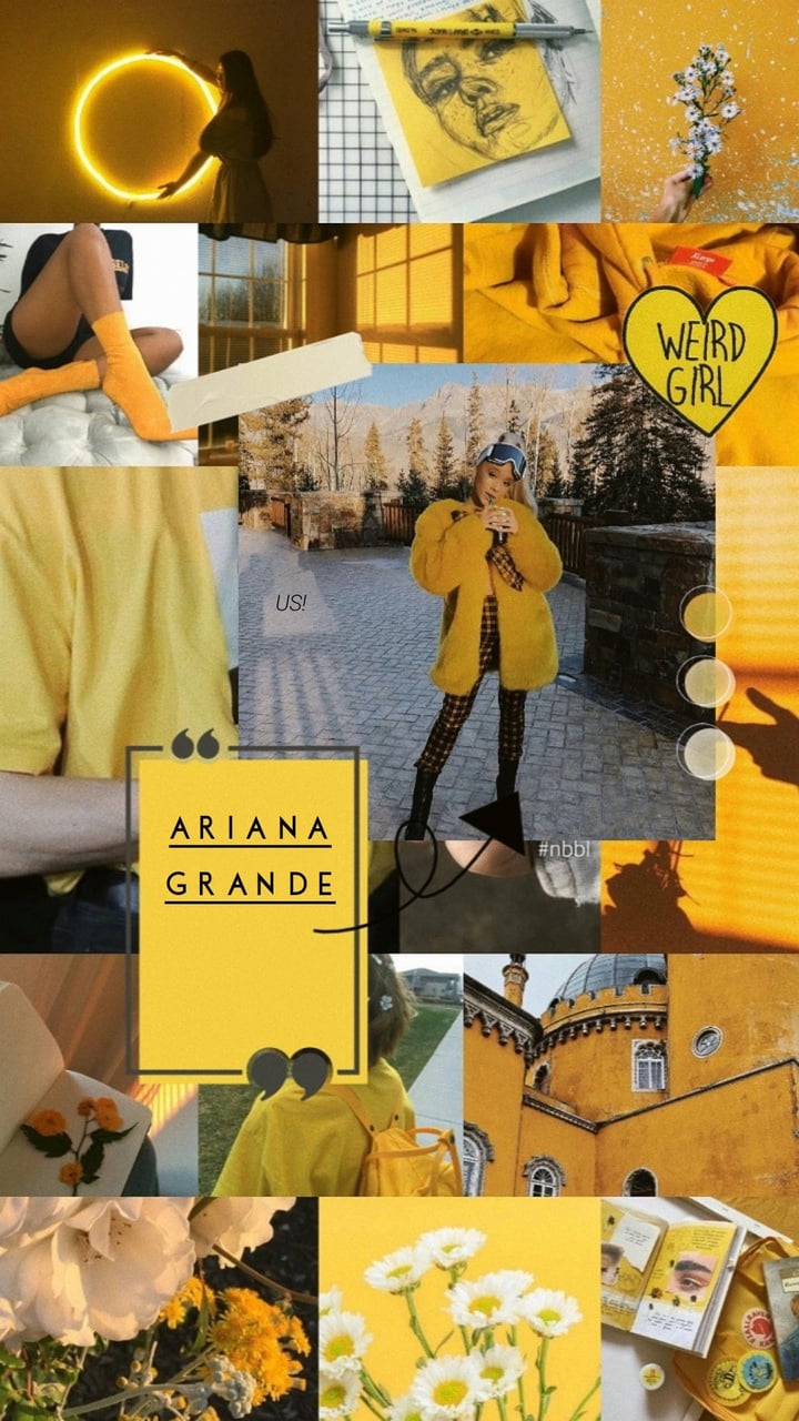 Yellow ariana lockscreen uploaded