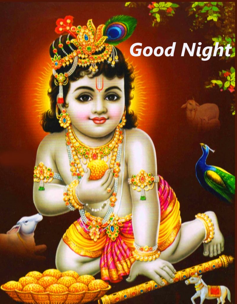 Good Night Krishna Image (new photo)