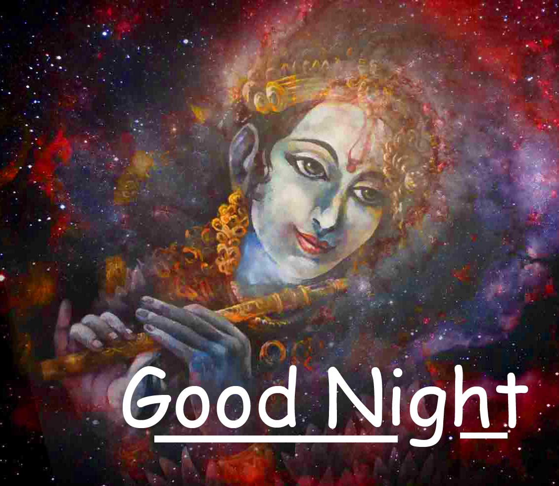 Radha and Krishna Painting with Good Night Wishing Copy
