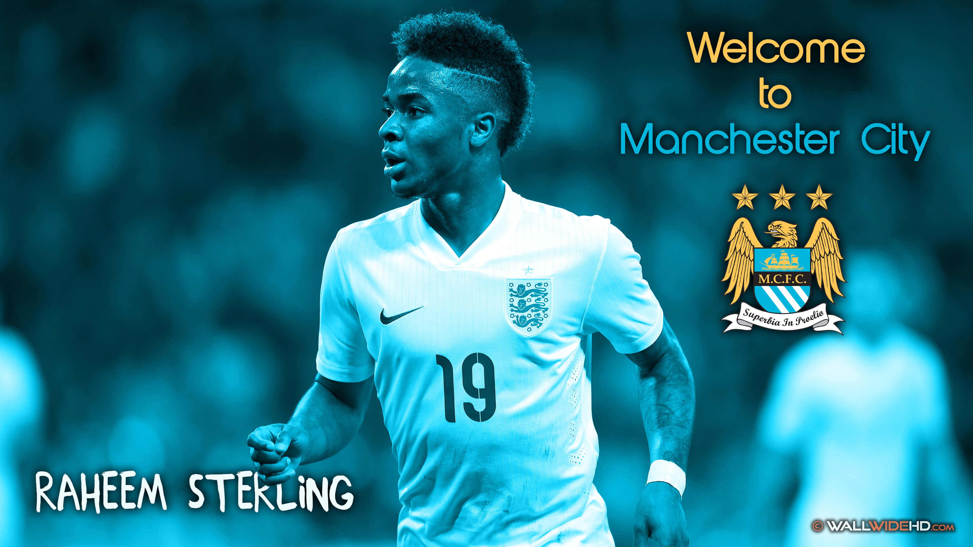 Download wallpapers Raheem Sterling, 4k, Manchester City FC, art