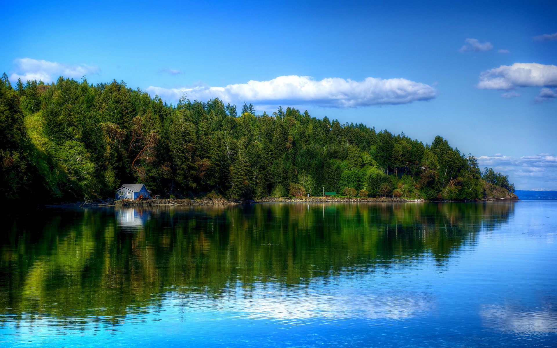 Summer Forest Lake House Wallpaper HD 270753, Wallpaper13.com
