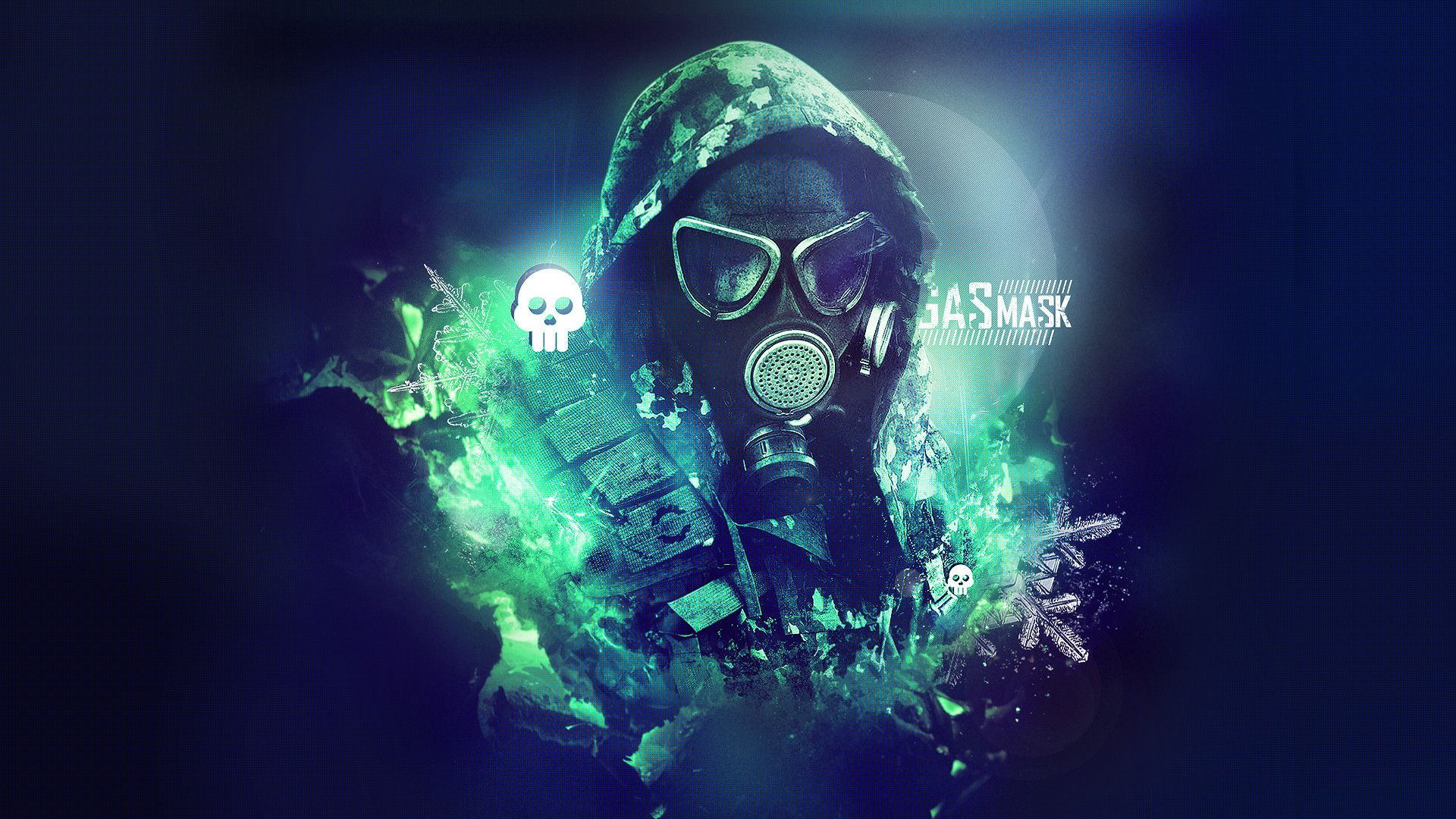 Neon Gas Mask Wallpaper Free Neon Gas Mask Background