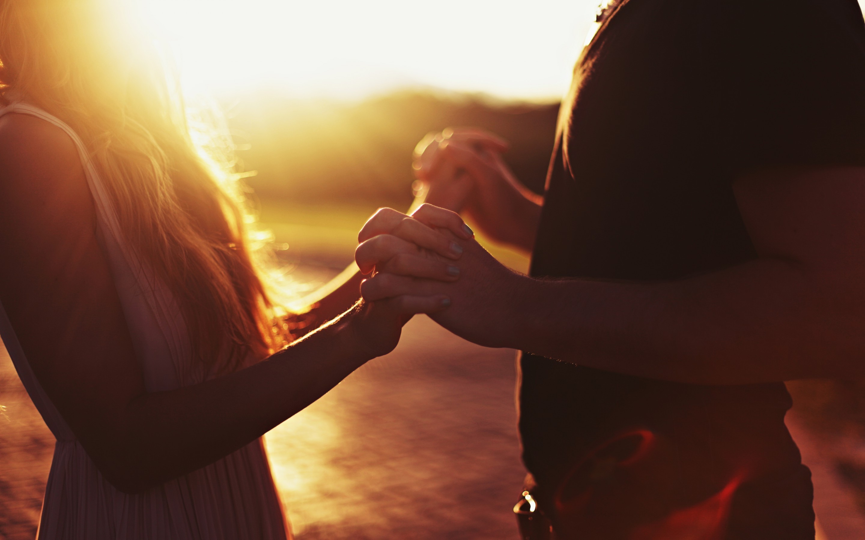 holding Hands, Couple, Long Hair Wallpaper HD / Desktop and Mobile Background