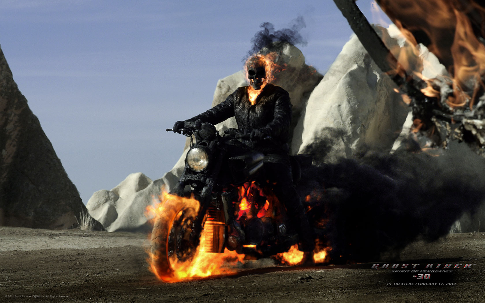Ghost Rider Spirit of Vengeance Movie Poster desktop PC and Mac wallpaper