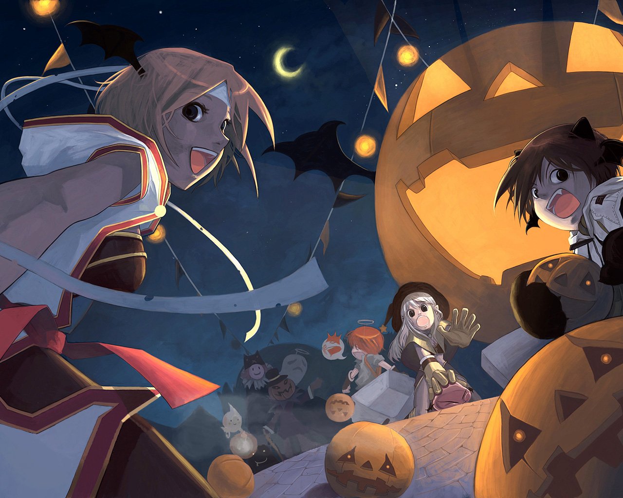 Free download anime halloween girl Anime Wallpaper [1280x1024] for your Desktop, Mobile & Tablet. Explore Cute Halloween Vampire Wallpaper. Kawaii Halloween Wallpaper, Cute Halloween iPhone Wallpaper