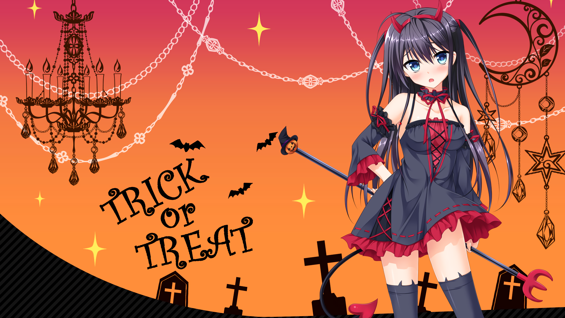 Halloween Anime Girl Wallpaper Free Halloween Anime Girl Background