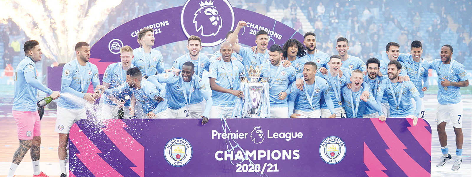 Manchester City Premier League Champions 2021 Wallpaper
