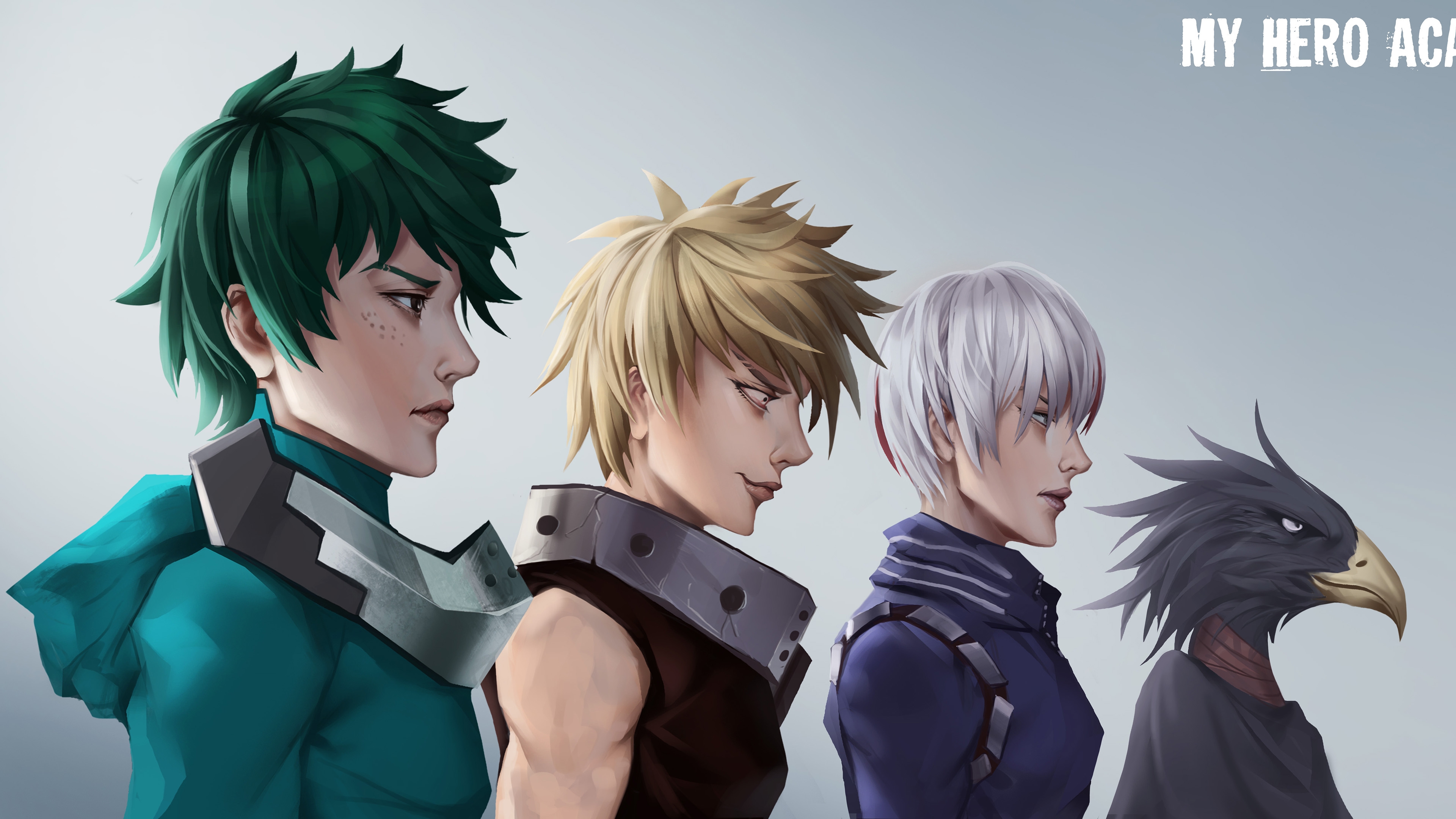 Download 3840x2160 My Hero Academia, Shoto Todoroki, Izuki Midoriya, Katsuki Bakugou, Fumikage Tokoyami Wallpaper for UHD TV