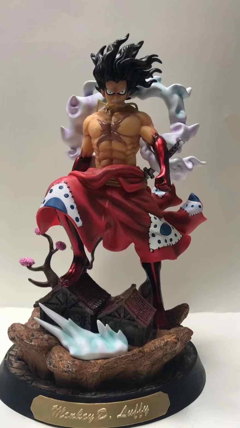 Anime One Piece Wano Luffy Gear 4 Snakeman Gk Statue HD Wallpaper