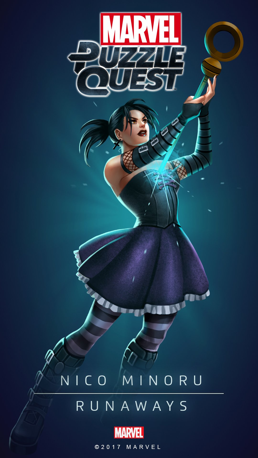 Marvel Puzzle Quest some magic to your mobile display with these Nico Minoru wallpaper! #MarvelPuzzleQuest