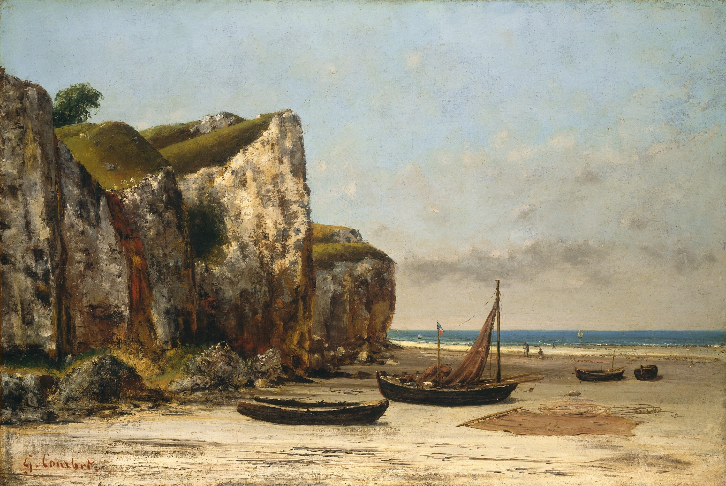 Wallpaper, Gustave Courbet, classic art 3000x2009
