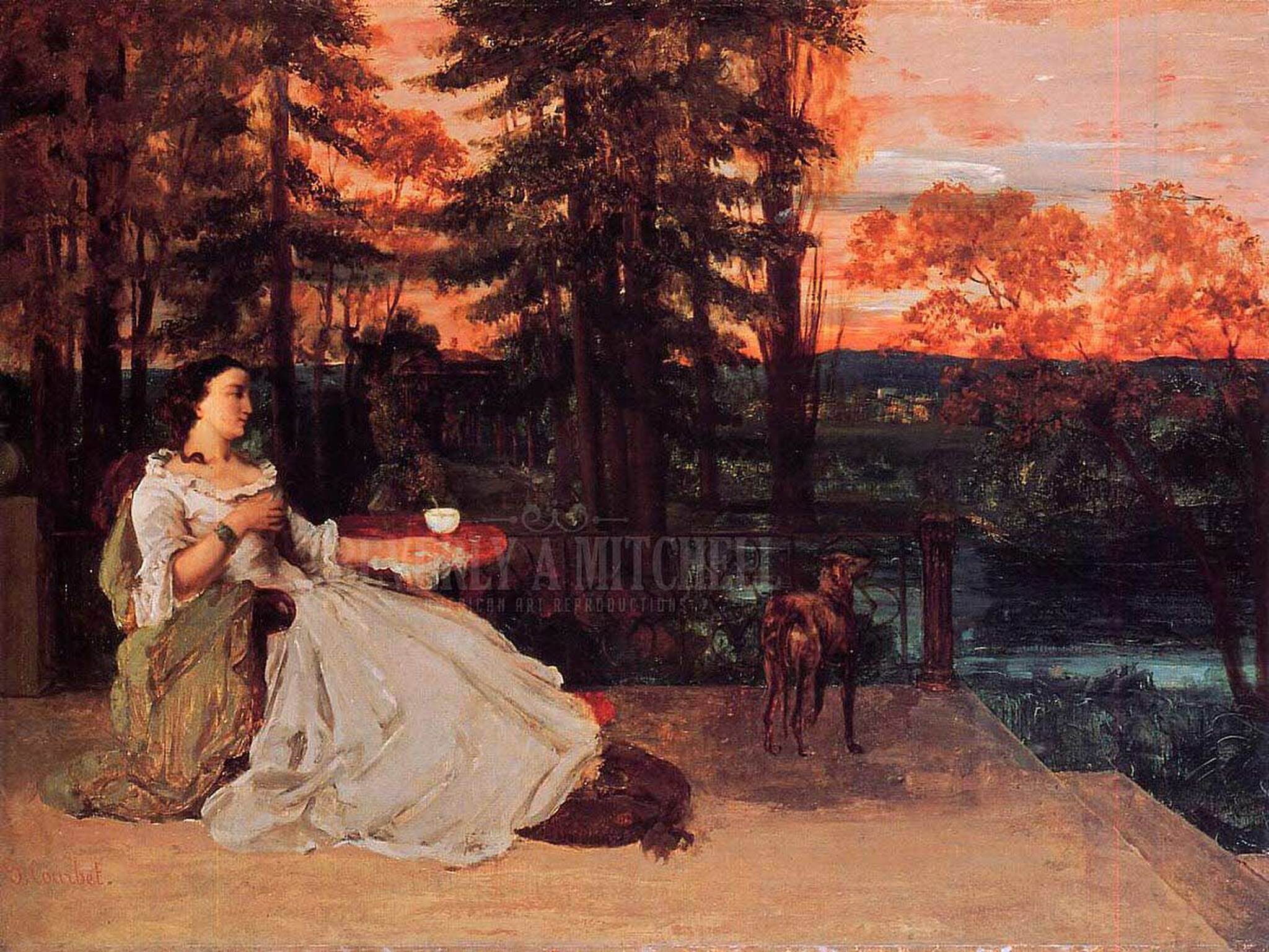 The Lady Of Frankfurt by Gustave Courbet Print and Painting from Beverly A Mitchell American Art Gallery