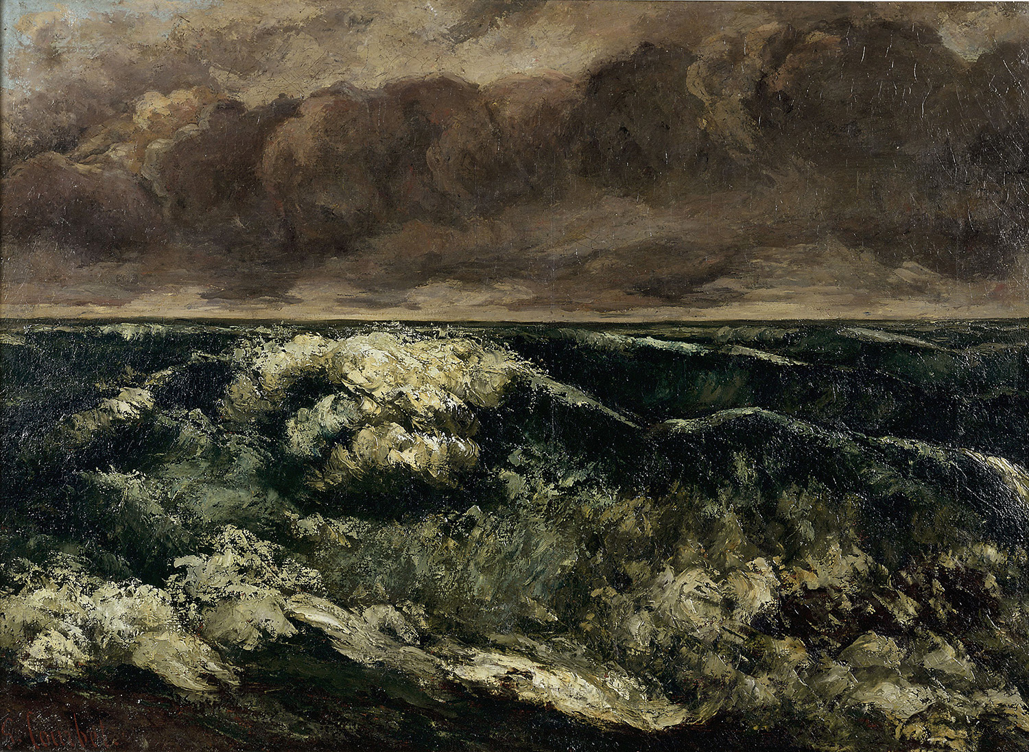 Wallpaper, Gustave Courbet, classic art, oil painting 1500x1096