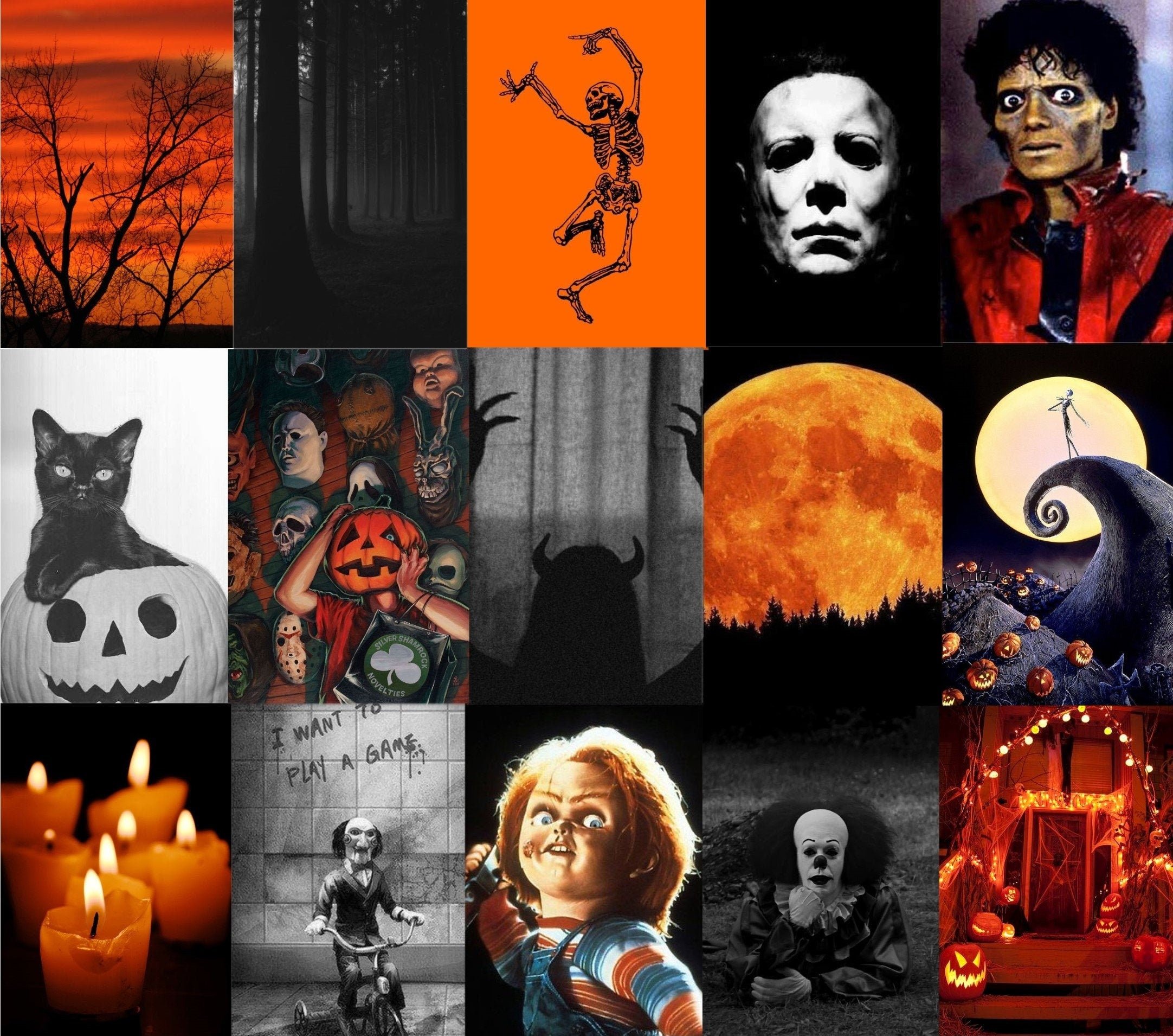 DIGITAL Prints, HALLOWEEN, SCARY, Creepy Vibes, Horror, Spooky Season, Set of 85 Photo, Aesthetic, Collage Kit