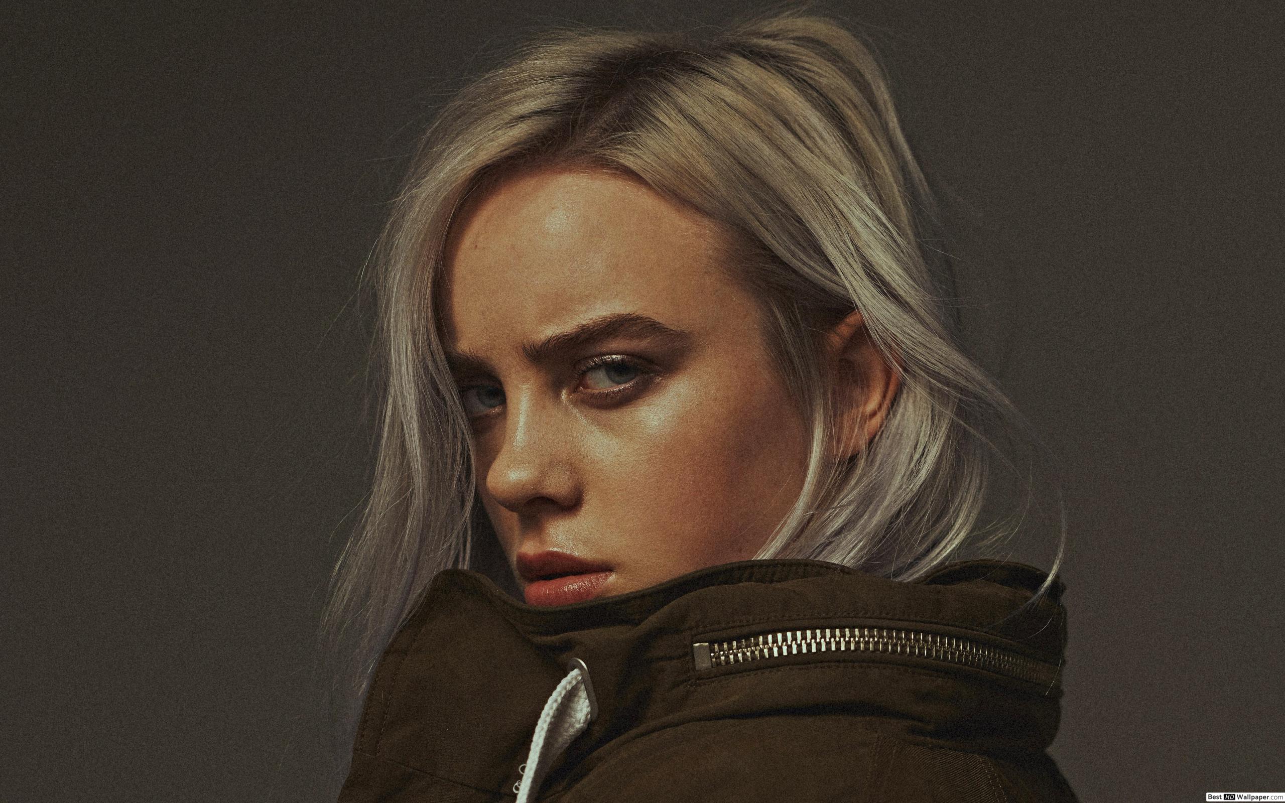 Blonde girl singer Billie Eilish HD wallpaper download