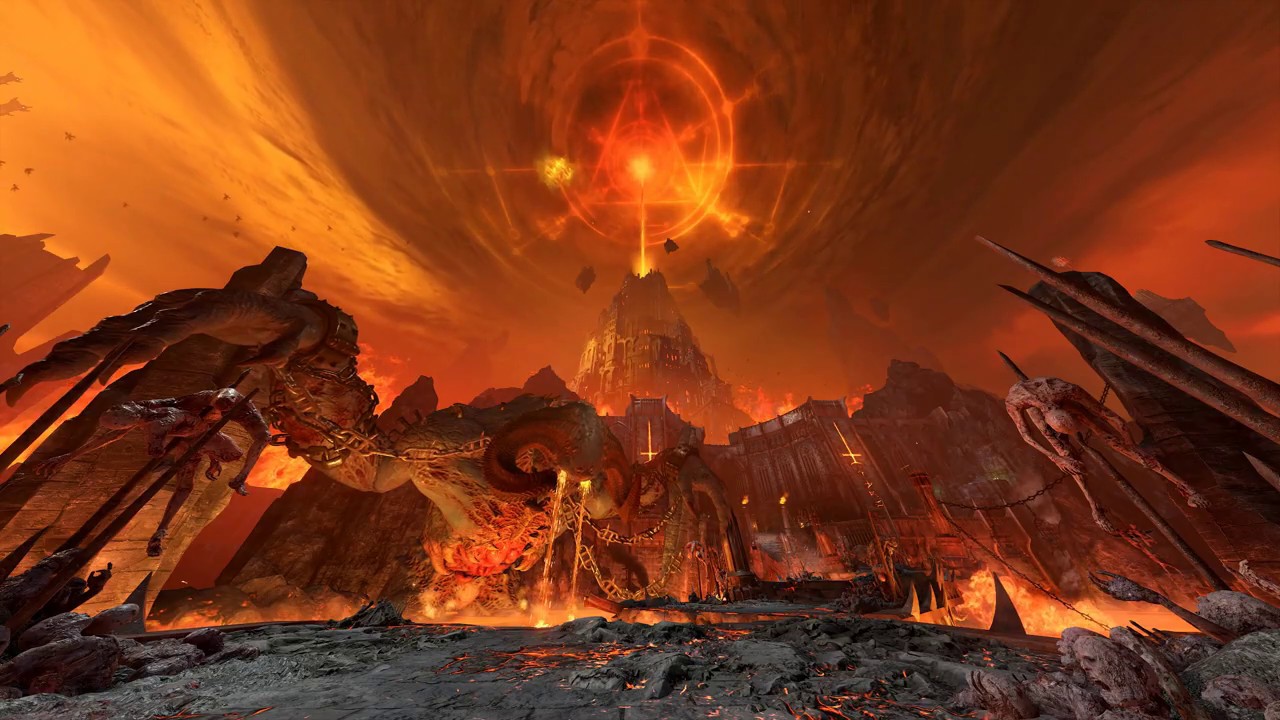 Doom Eternal Nekravol Titan and Tower Wallpaper [1440p]