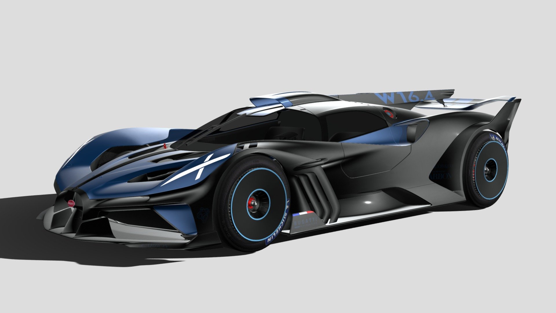 Bugatti Bolide Concept 2020 Royalty Free 3D model by SQUIR3D [35c3668]