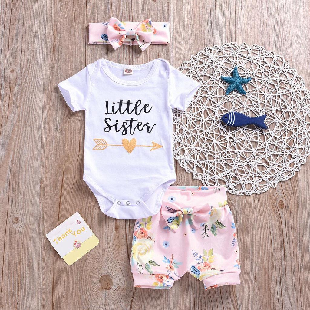 Buy Newborn Baby Girl Sister Matching Outfit Floral Clothes T Shirt Pants Skirts Set At Affordable Prices