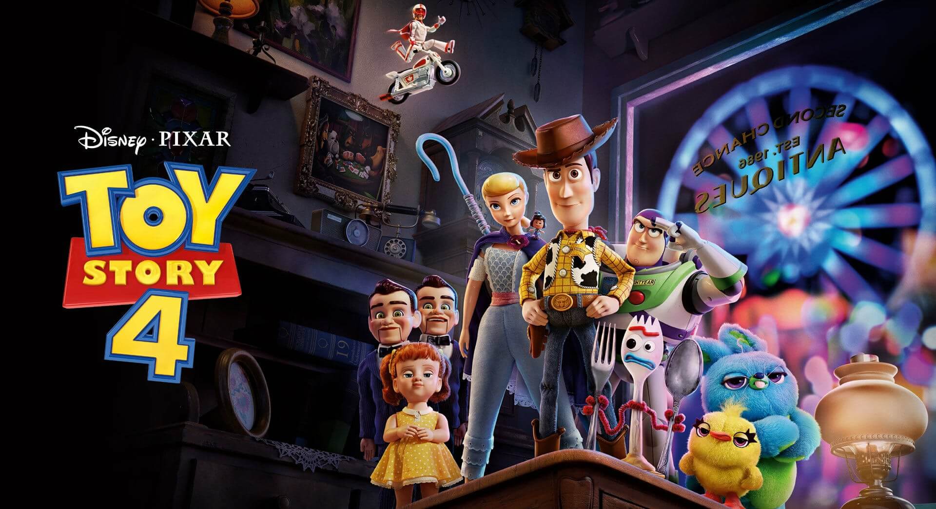 Toy Story 4 Full Team Buzz Woody Bo Peep Forky Ducky Bunny Wallposter