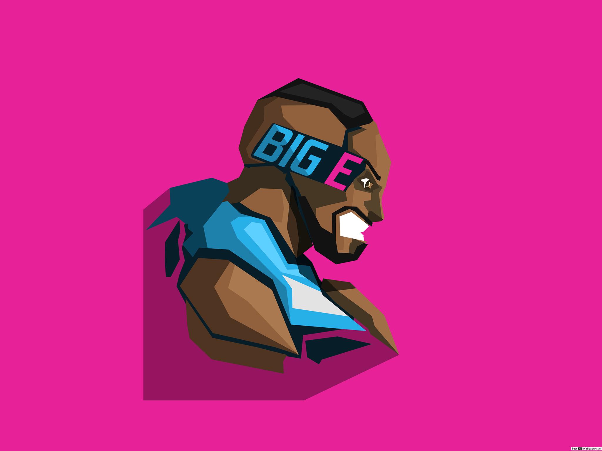 Wrestling sports Big E minimalist in pink wallpaper background HD wallpaper download