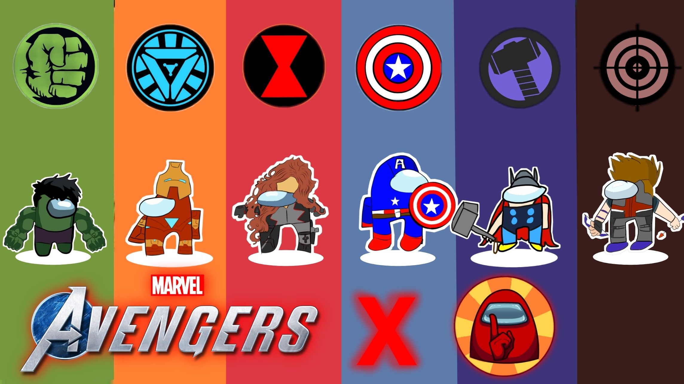 Among Us Avengers. Avengers, The original avengers, Marvel x