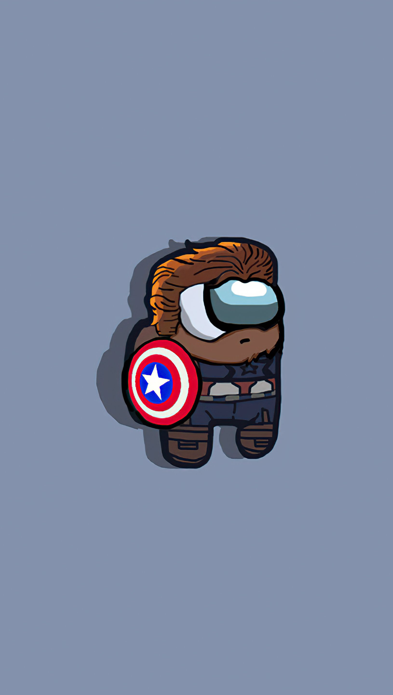 Captain America as character from Among us Wallpaper 5k Ultra HD