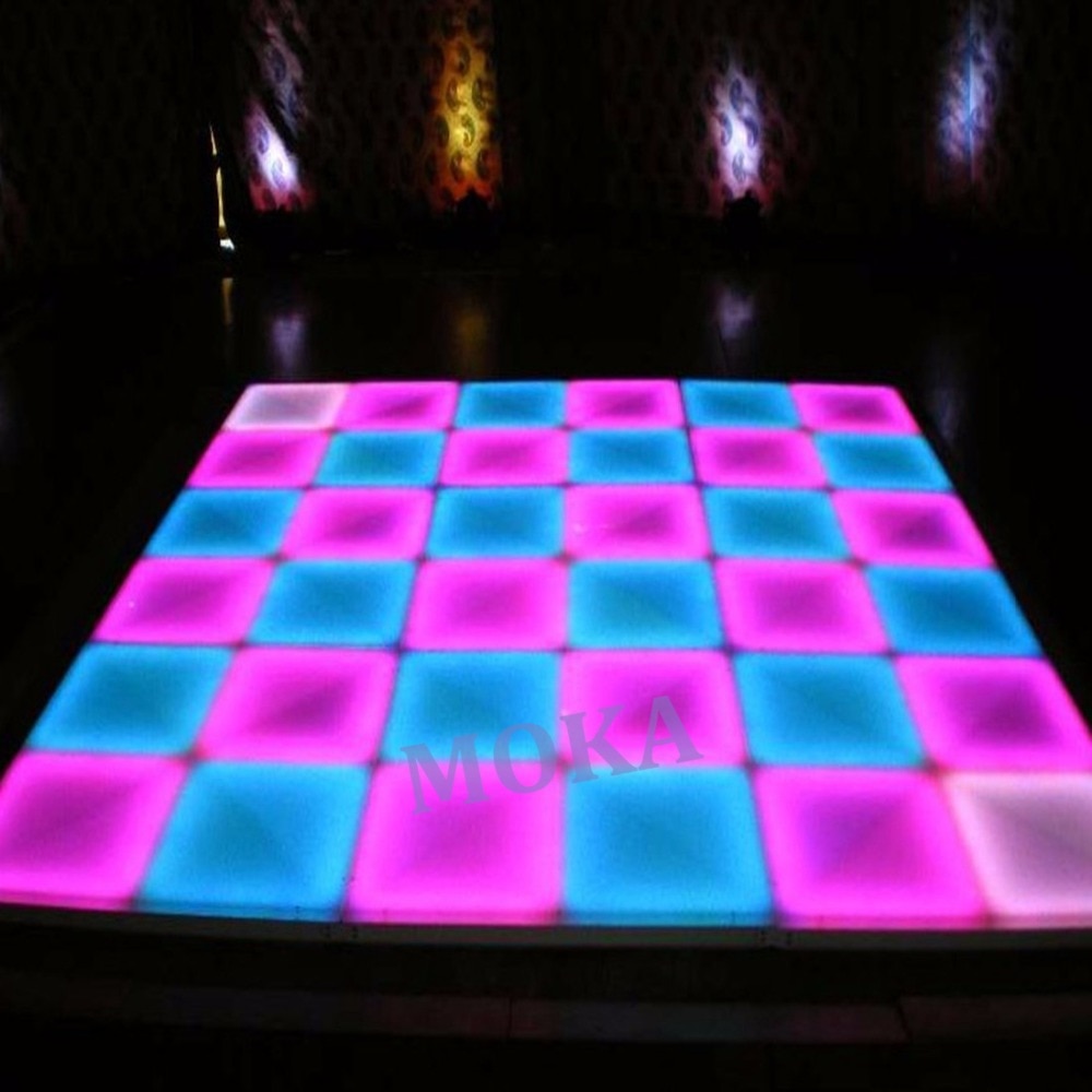 16pcs Lot 1M*1M RGB Led Dance Floor DMX 512 Controller Good Effect Led Dance Floor Panels For Wedding Events. Stage Lighting Effect