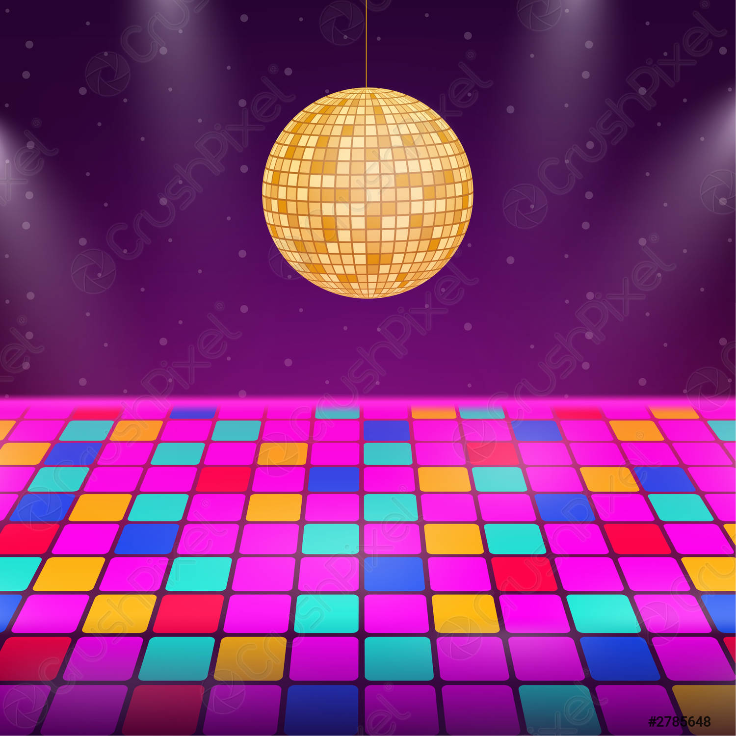 Dance floor Night disco parties Retro vintage neon grid dance