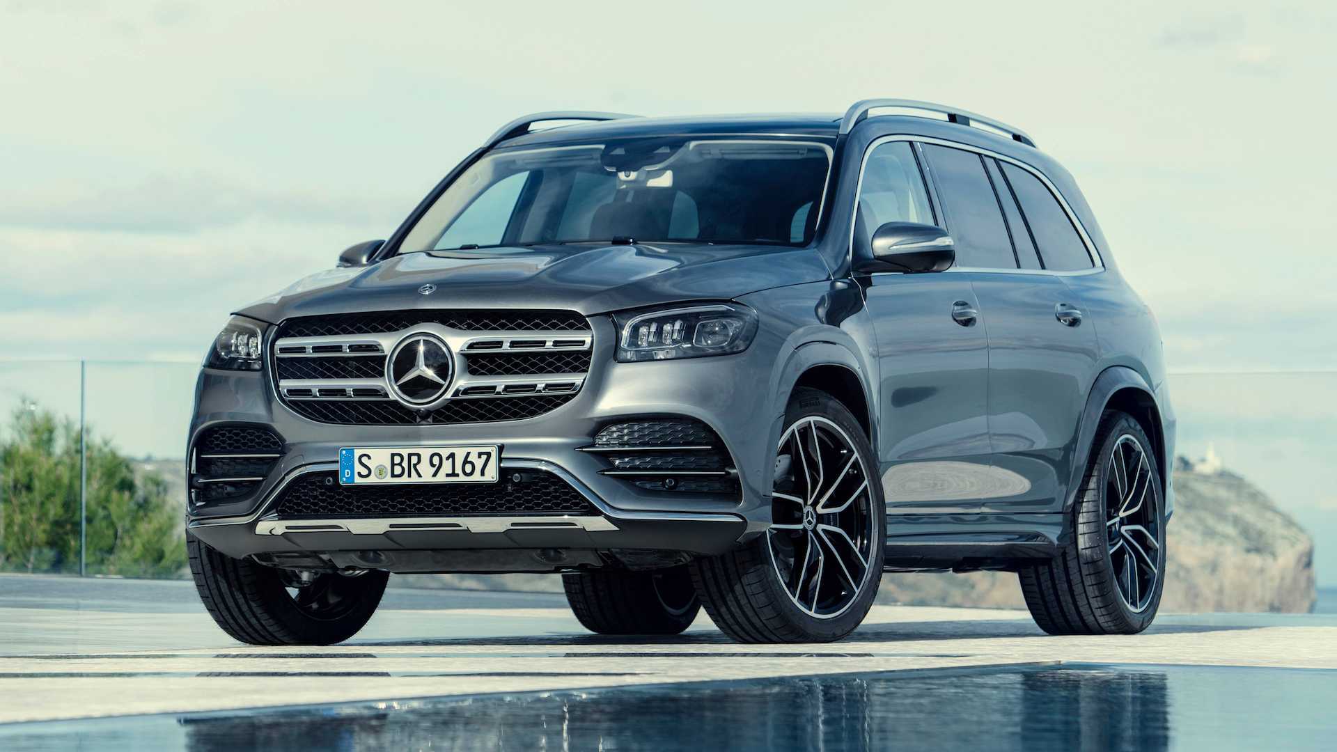 Mercedes Benz GLS AMG Line (Color: Designo Selenite Grey Metallic) Front Three Quarter Wallpaper