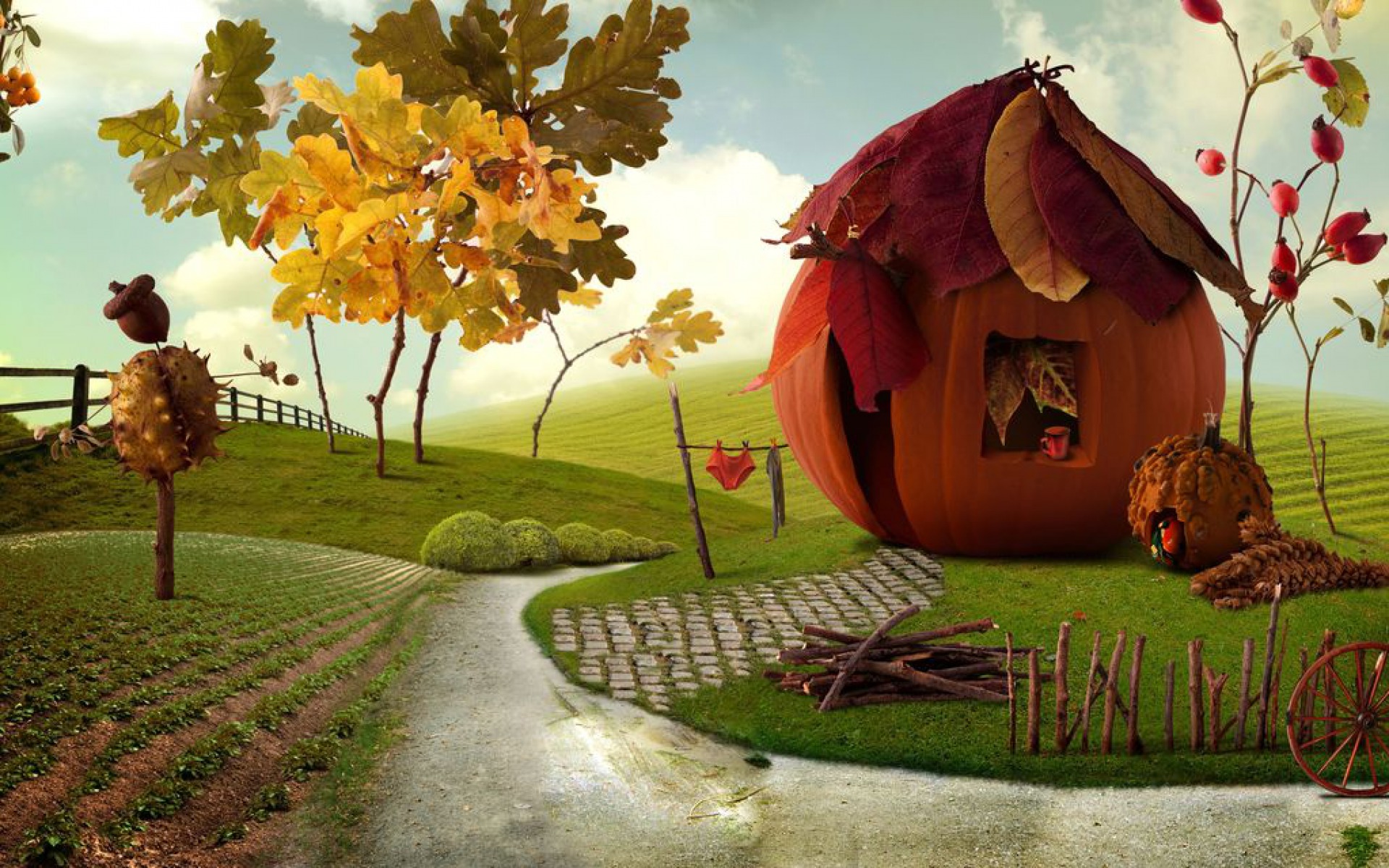 Imaginative Autumn Scenery wallpaper. Imaginative Autumn Scenery
