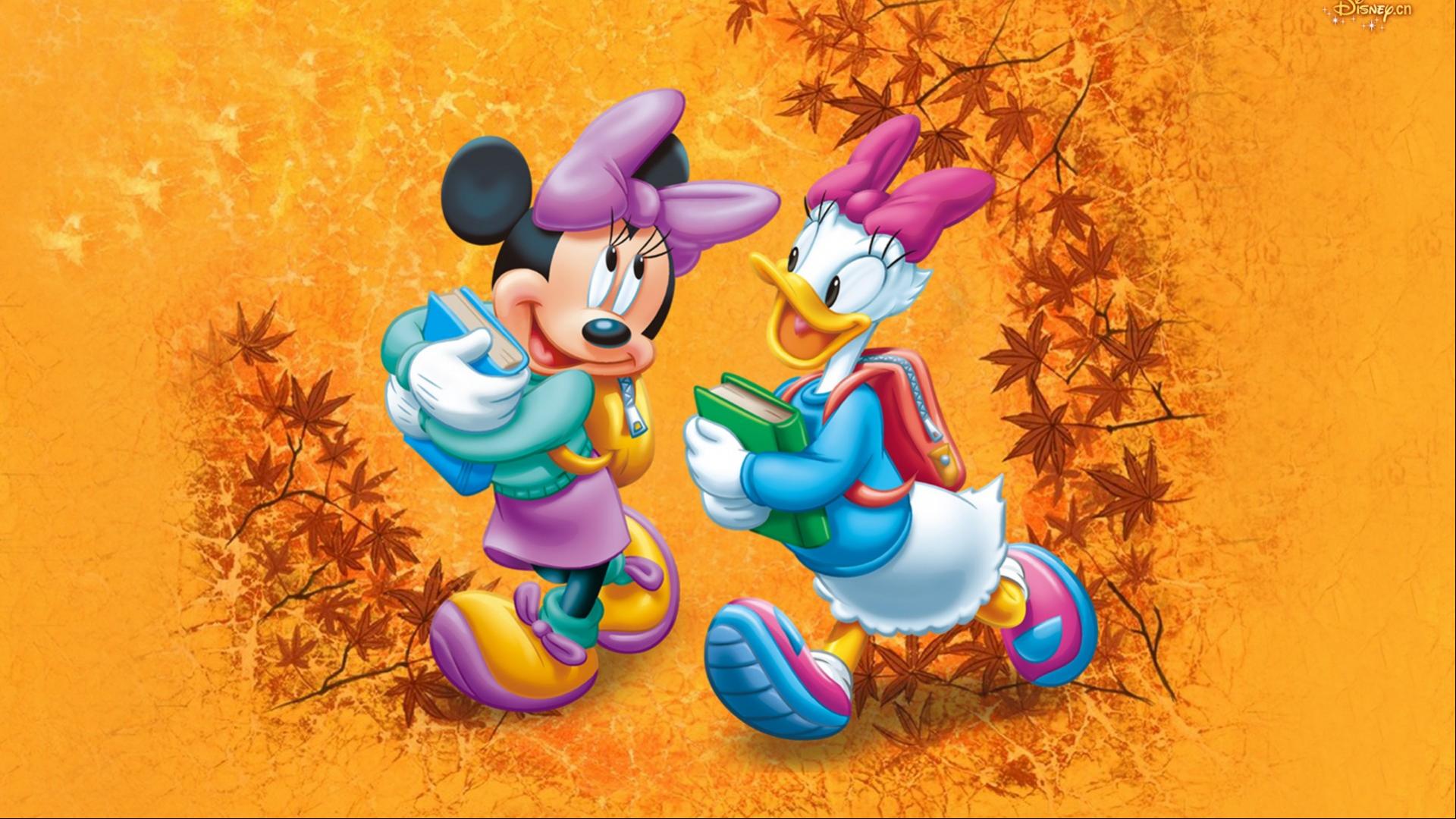 Mickey Mouse Autumn Wallpaper Mouse and Daisy Duck Wallpaper. Wallpaper Download. High Resolution Wallpaper