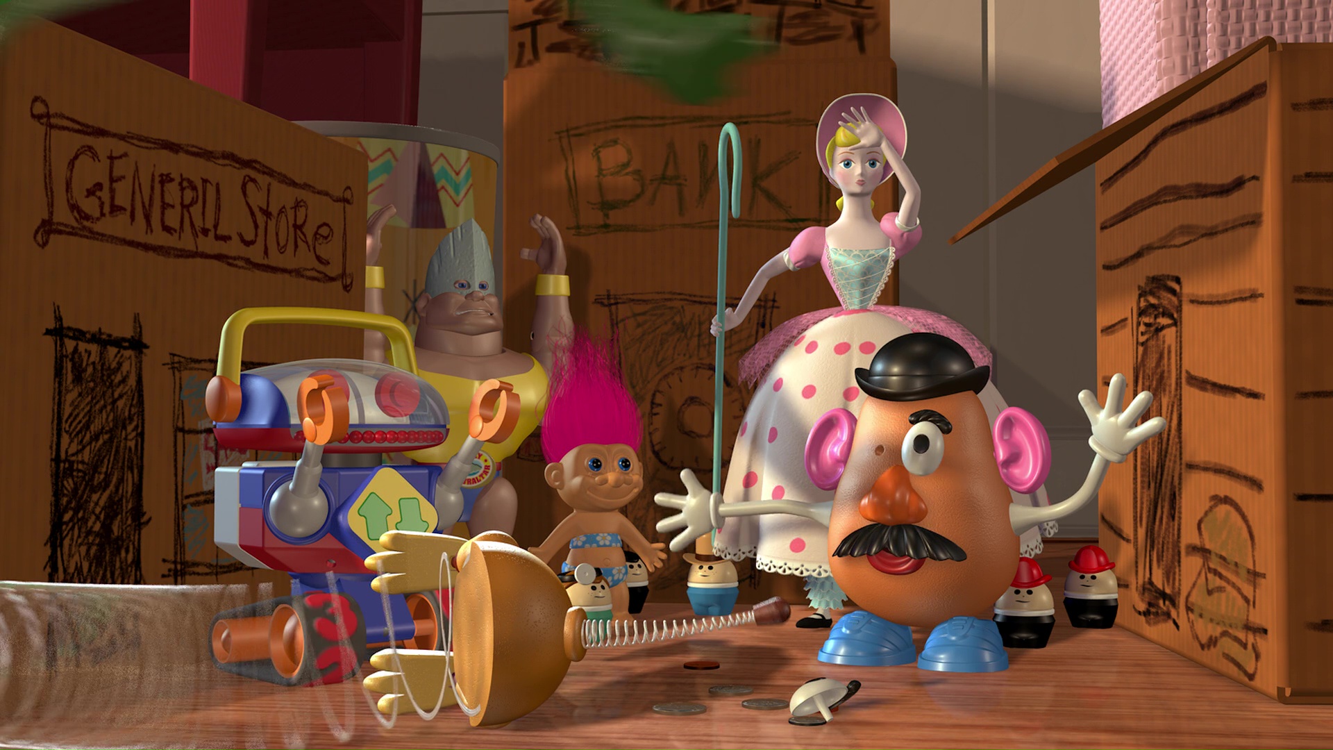 That Mr. Potato Head in Toy Story can remove one eye to become one eyed Bart but real life Mr. Potato Head's eyes are one piece: mildlyinfuriating