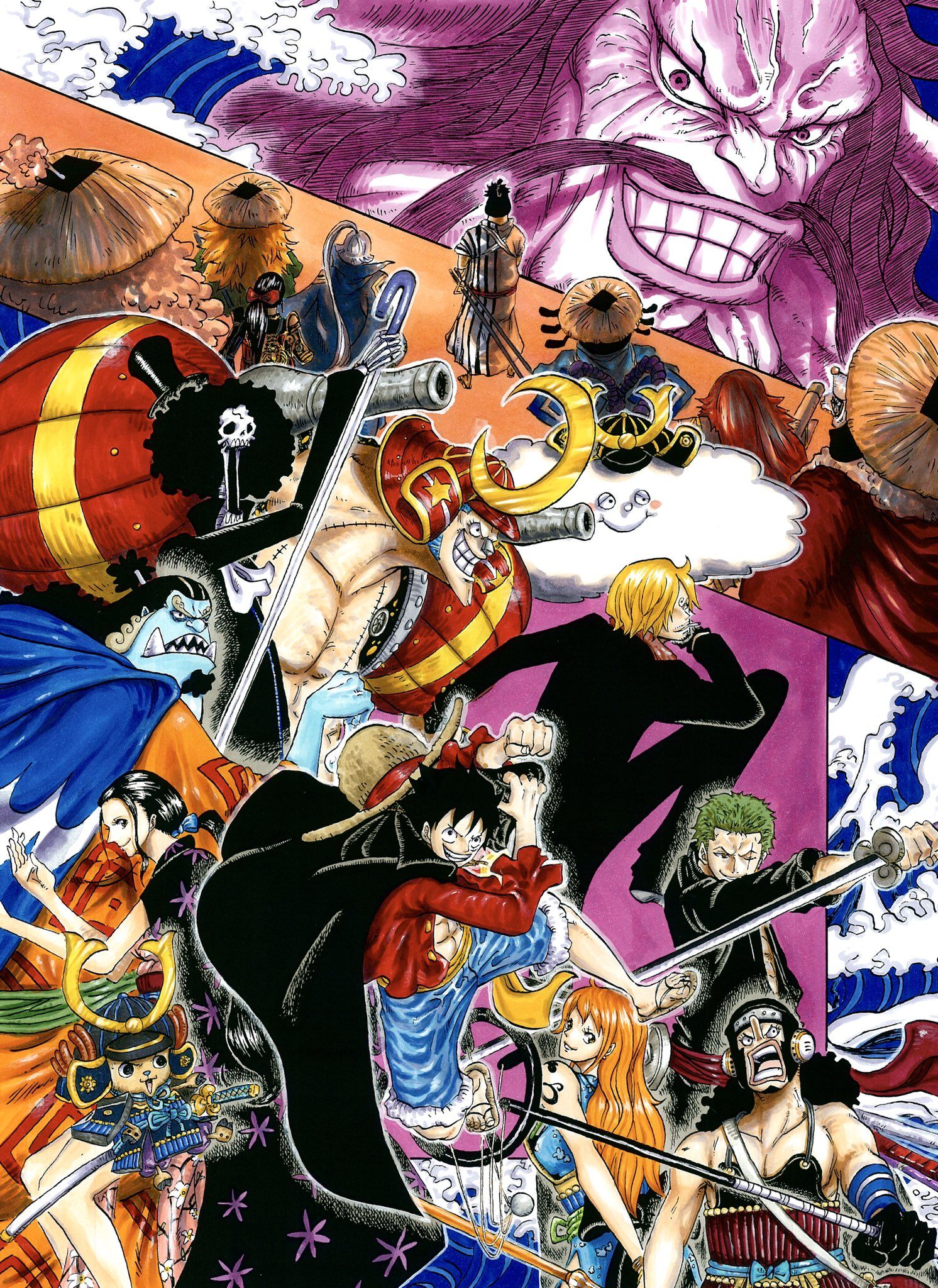 Onigashima War. One piece manga, One piece anime, One piece drawing