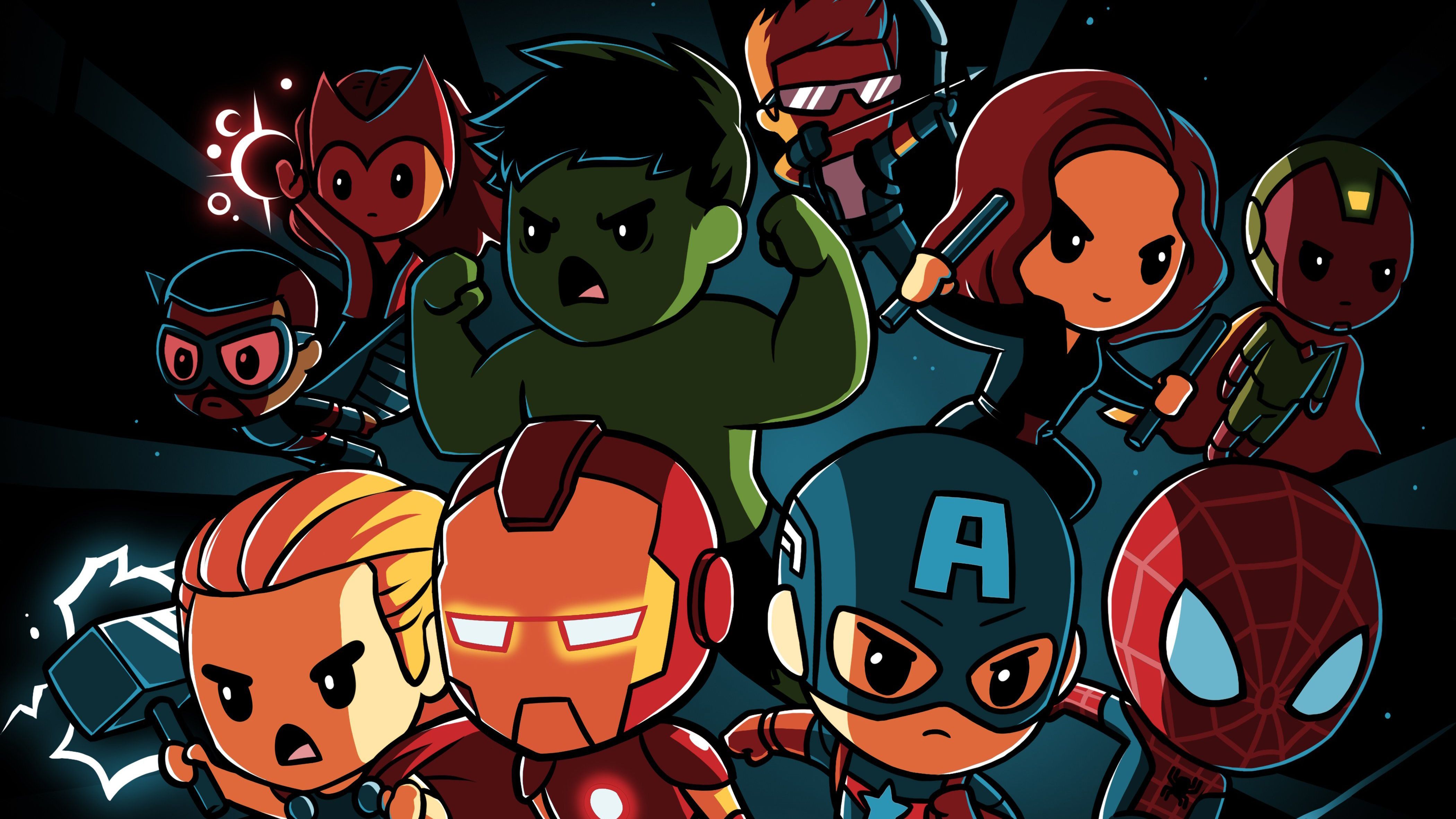 Animated Avengers Wallpaper