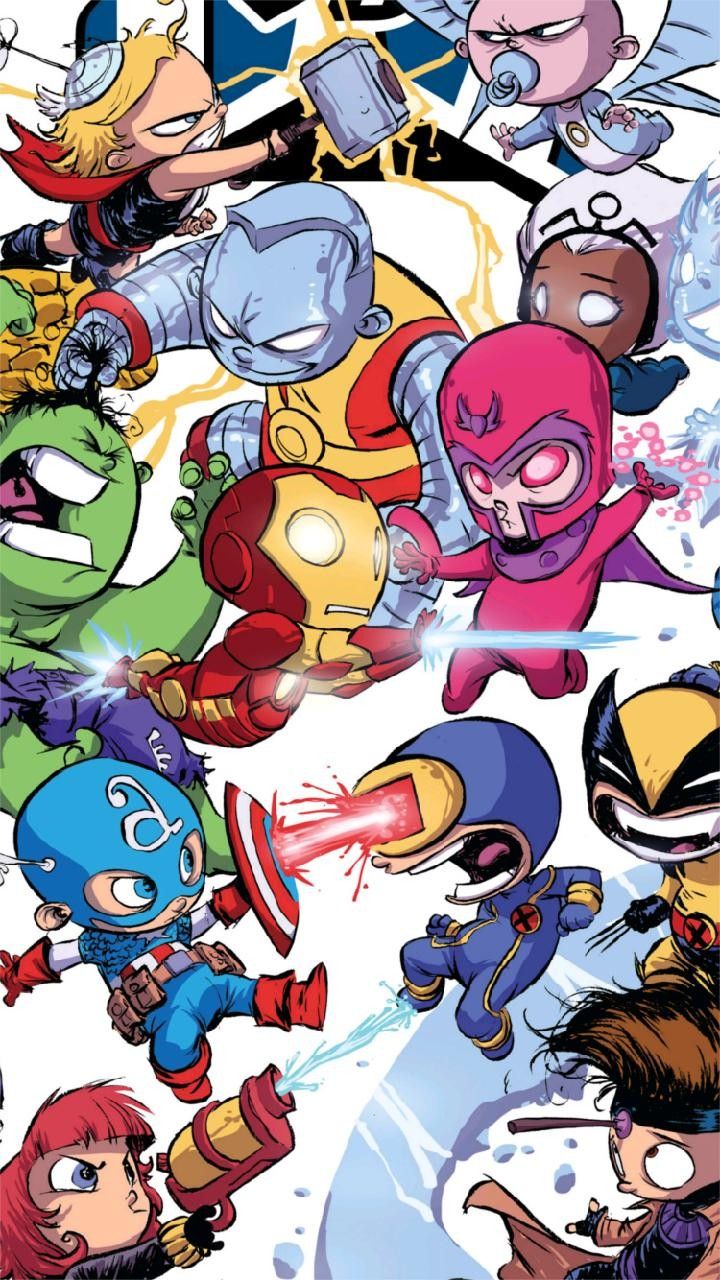 Chibi Avengers. Marvel comics wallpaper, Marvel cartoons, Avengers wallpaper