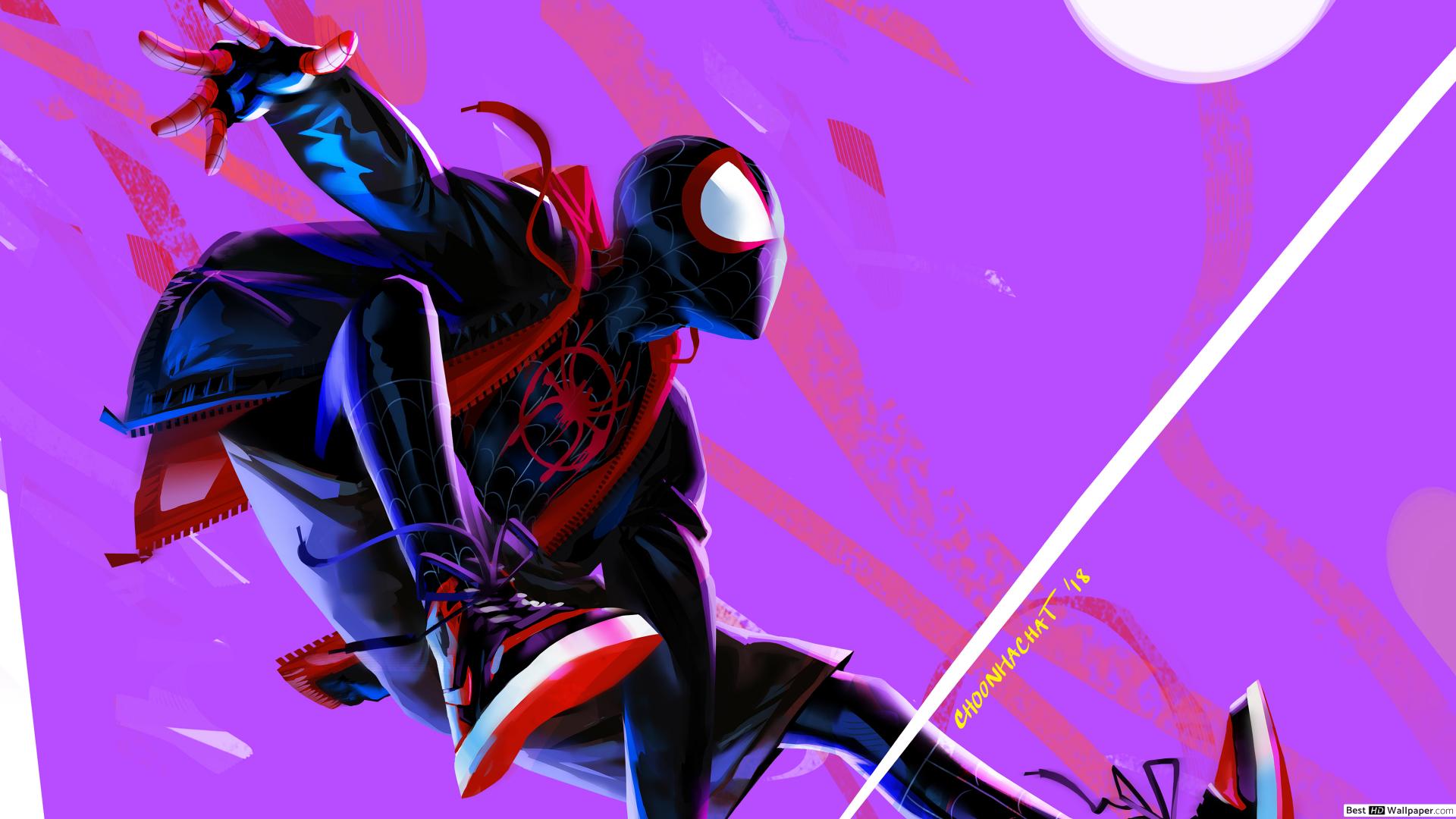 Spider Man: Into The Spider Verse Movie Morales In Hood HD Wallpaper Download