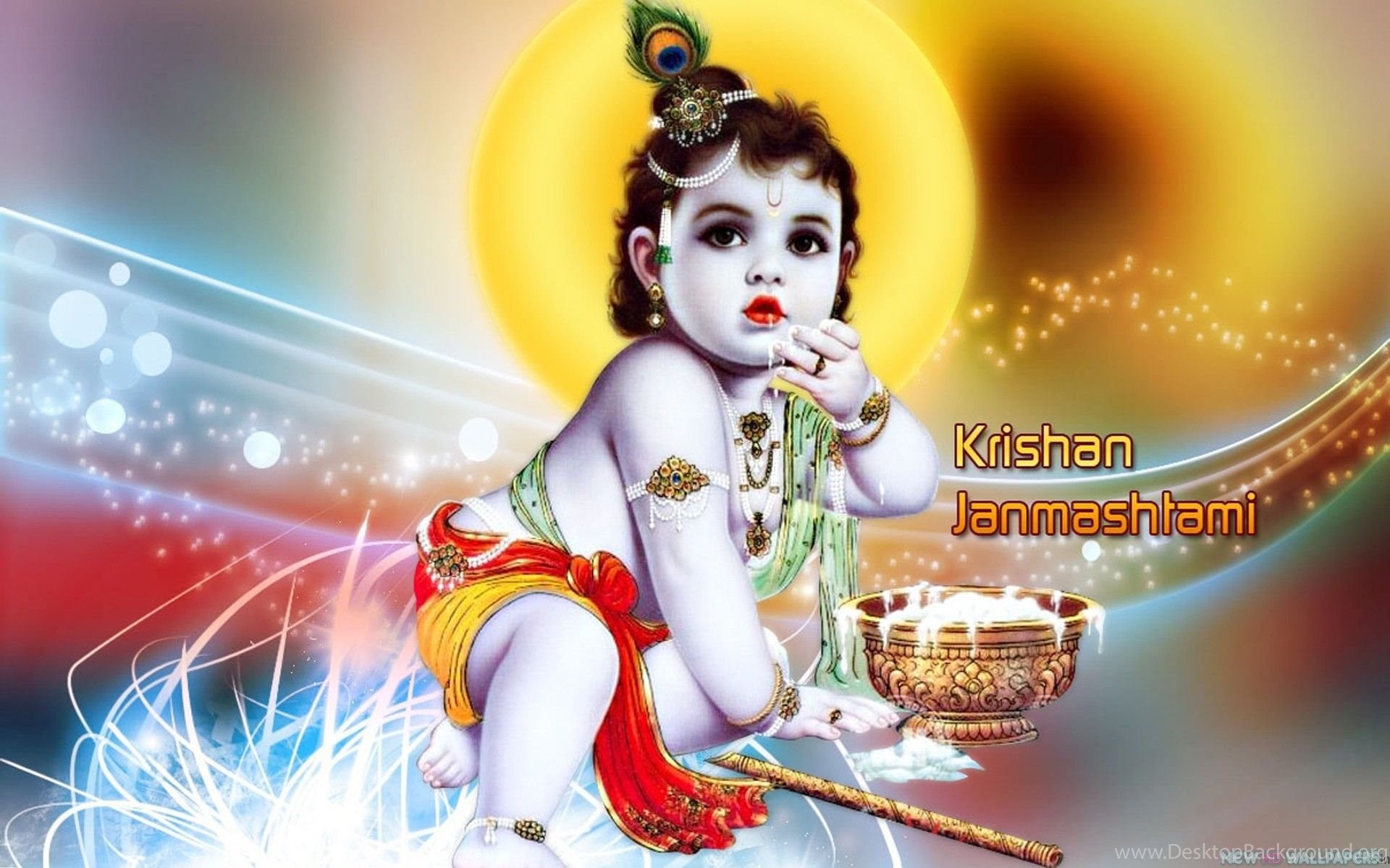 Lord Krishna HD Wallpaper, Cute Bal Krishna Image Free Desktop Background